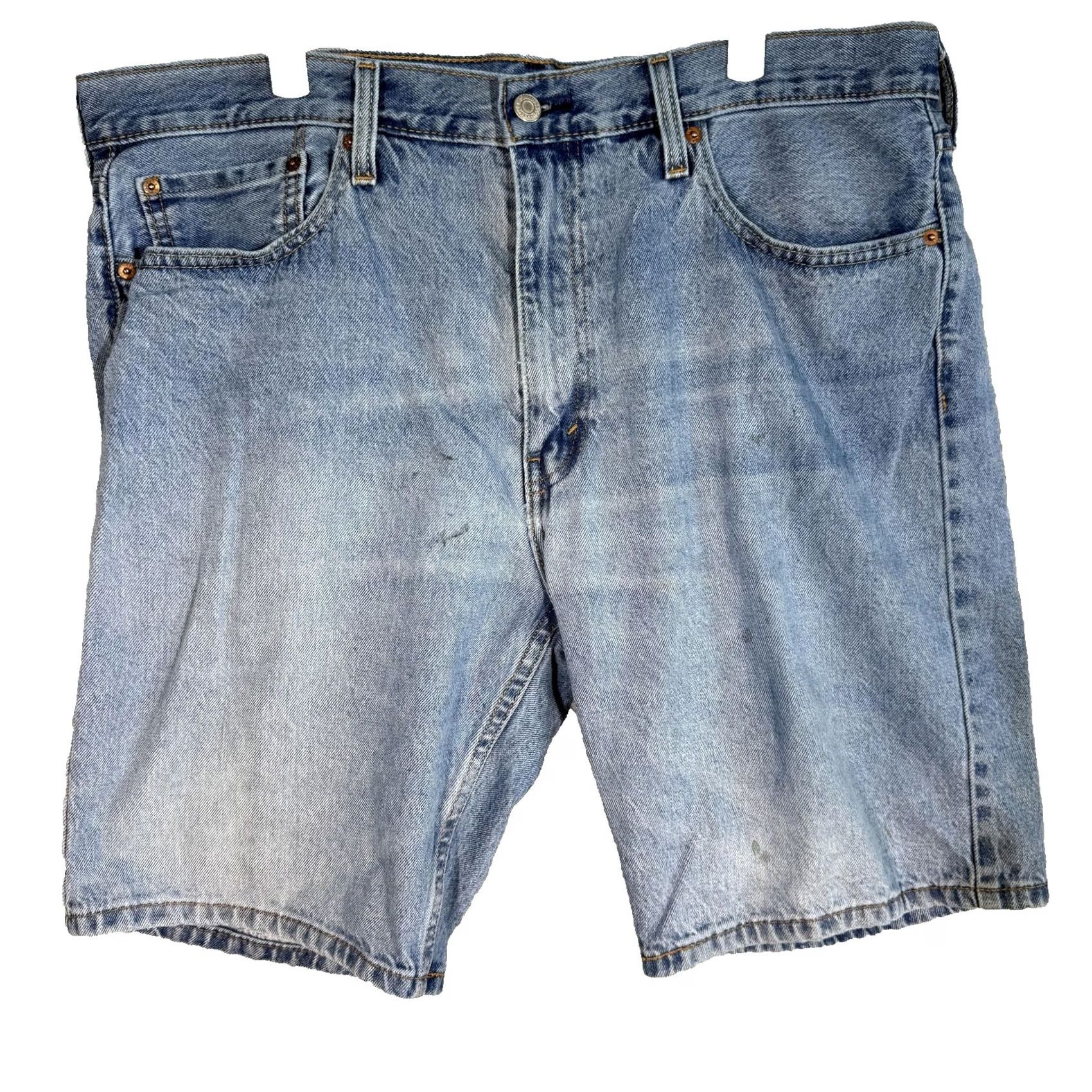 Levi's VINTAGE Levi’s 405 Shorts Mens 38 Blue Light Wash Denim 10 Inseam 5-Pocket Zip Fly Size US 38 / EU 54 - 2 Thumbnail
