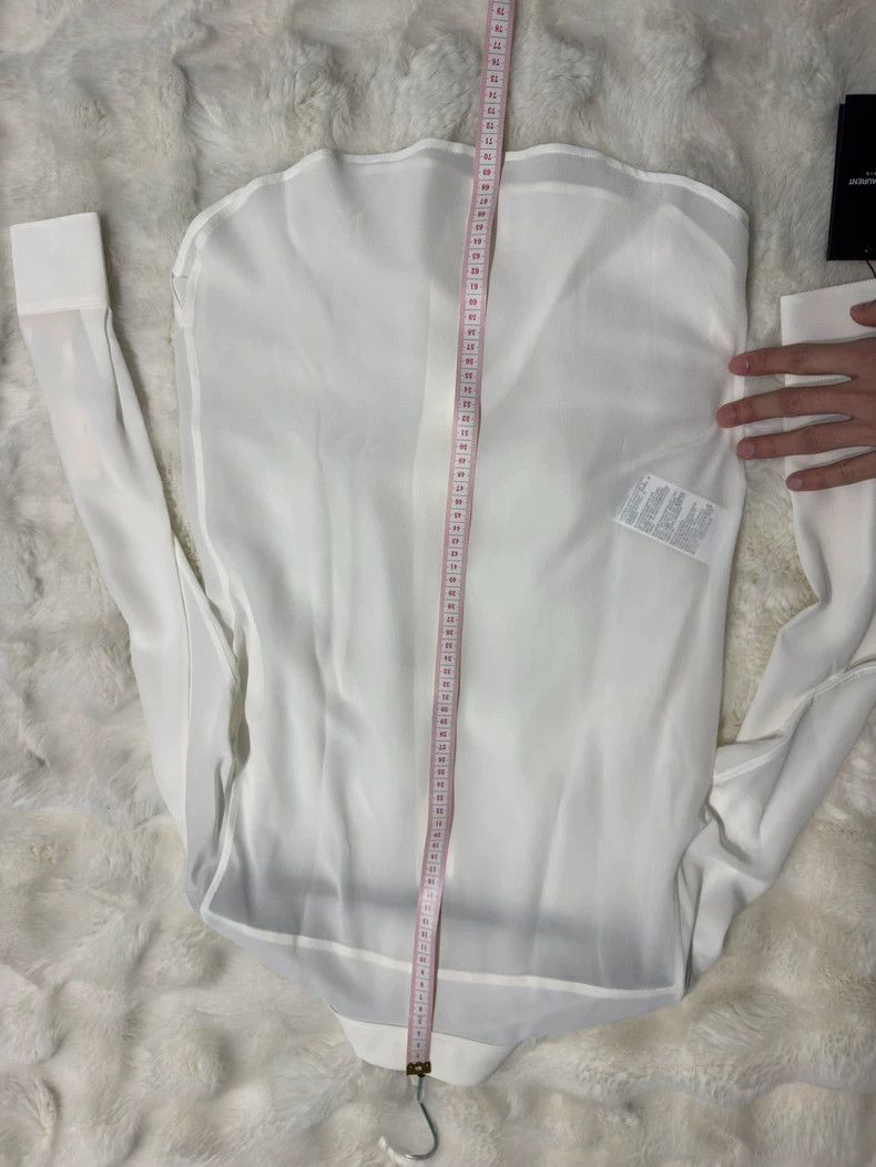 Yves Saint Laurent saint laurent Pure white mulberry silk shirt 2503-Nextarrow Size XXS / US 00 / IT 34 - 9 Thumbnail