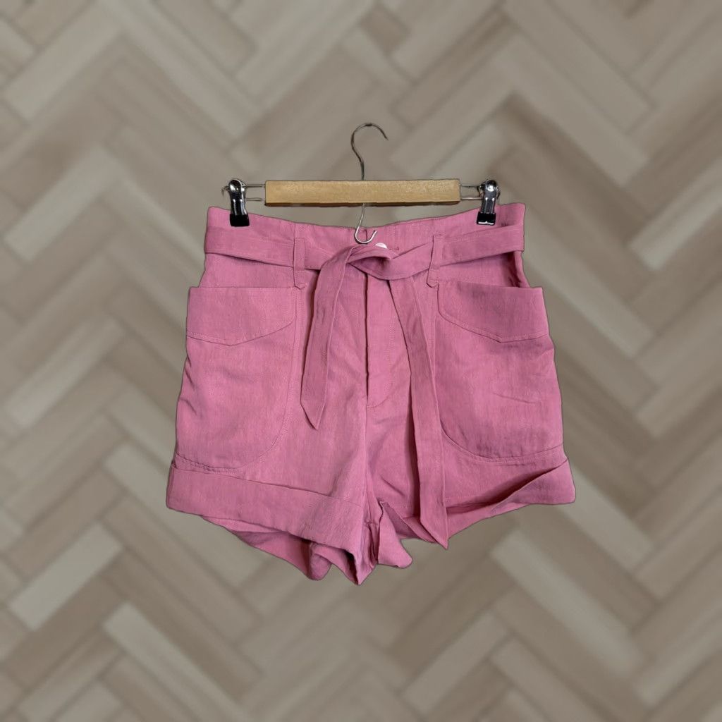 Rag & Bone VINTAGE Rag & Bone Trail Belted High Waist Shorts Cuffed Cargo Pink Sz 8 Size 30" / US 8 / IT 44 - 1 Thumbnail