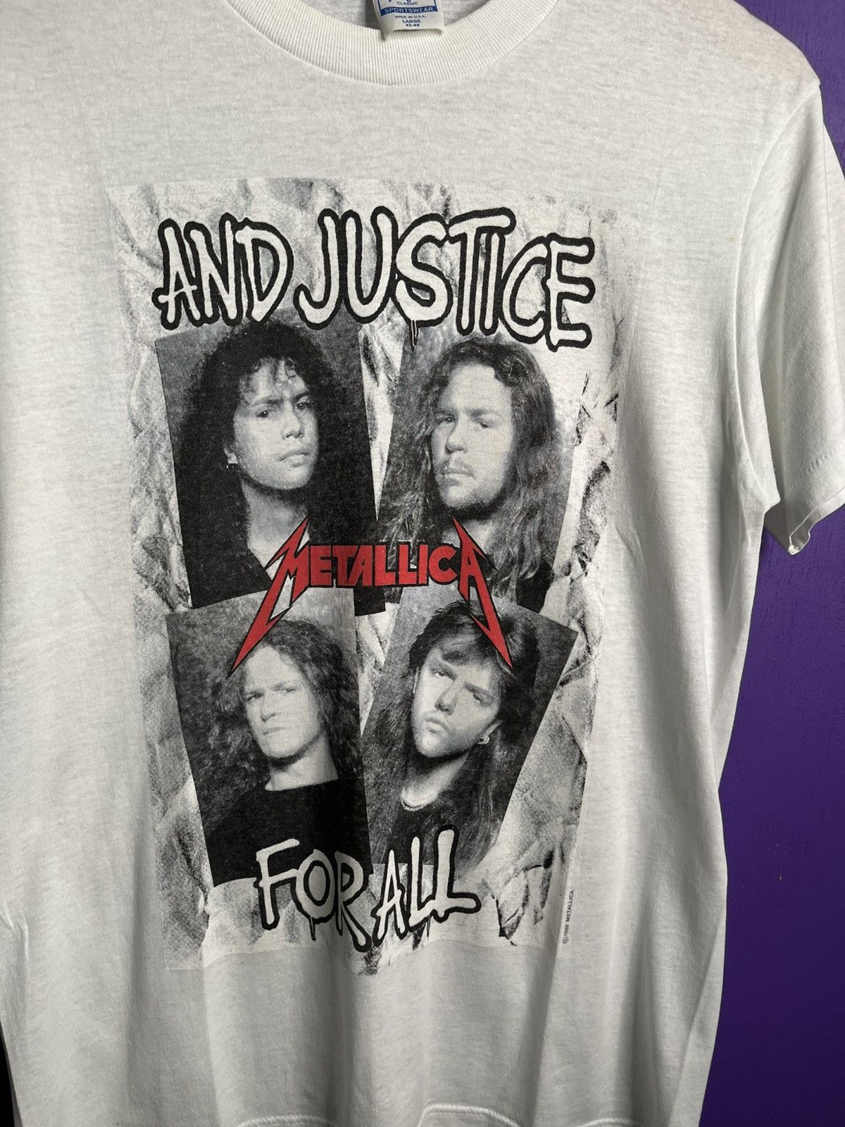 Band Tees × Vintage Vintage 1988 Metallica and Justice for all tour t-shirt Size US M / EU 48-50 / 2 - 3 Thumbnail