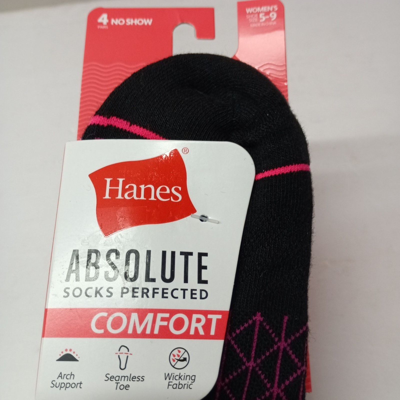 Hanes Hanes Absolute Women's No Show Socks Size 5-9 Shoes 8 Pairs Size ONE SIZE - 2 Thumbnail
