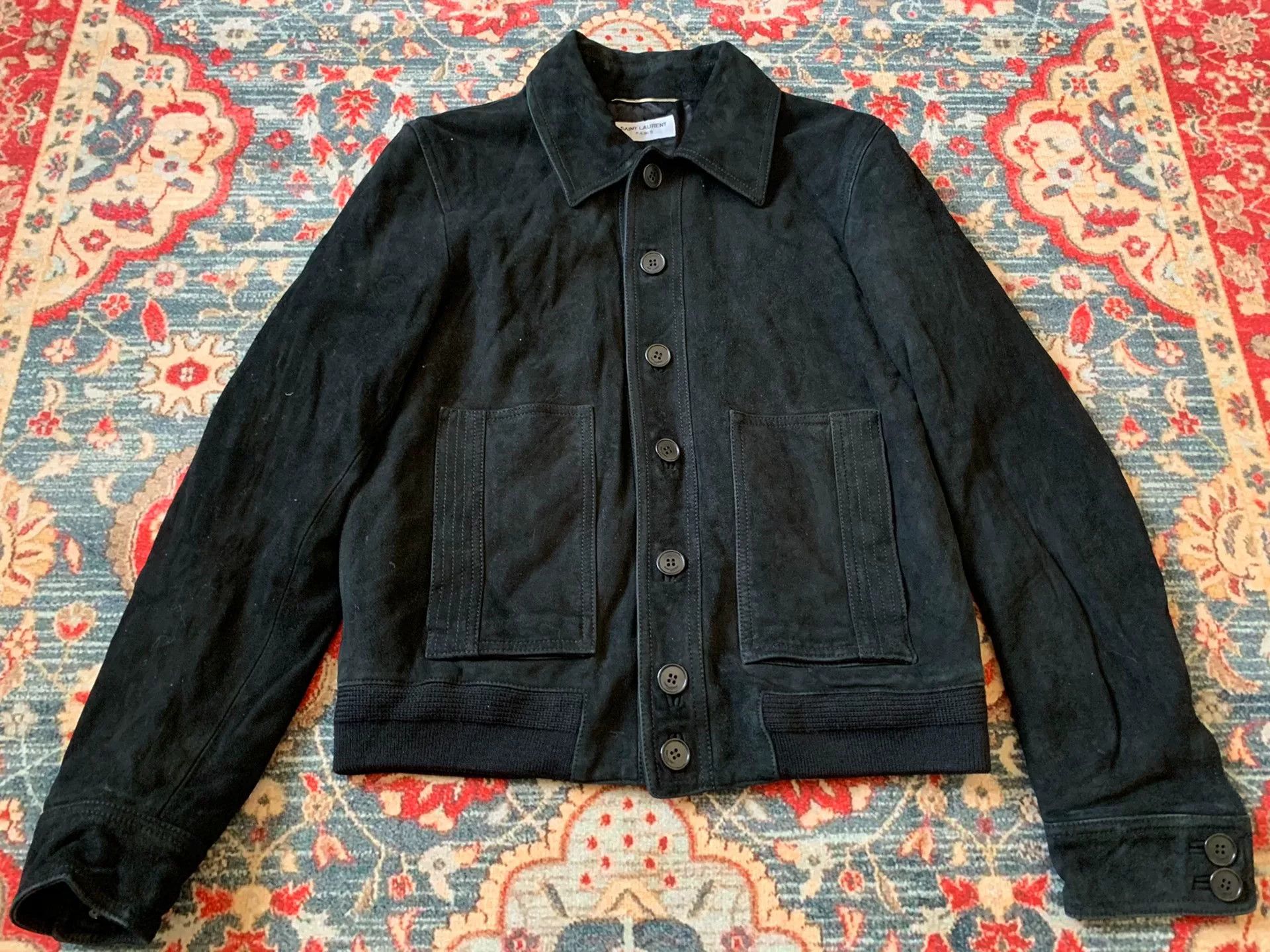 Yves Saint Laurent Saint Laurent Black Suede Jacket Size US S / EU 44-46 / 1 - 1 Thumbnail