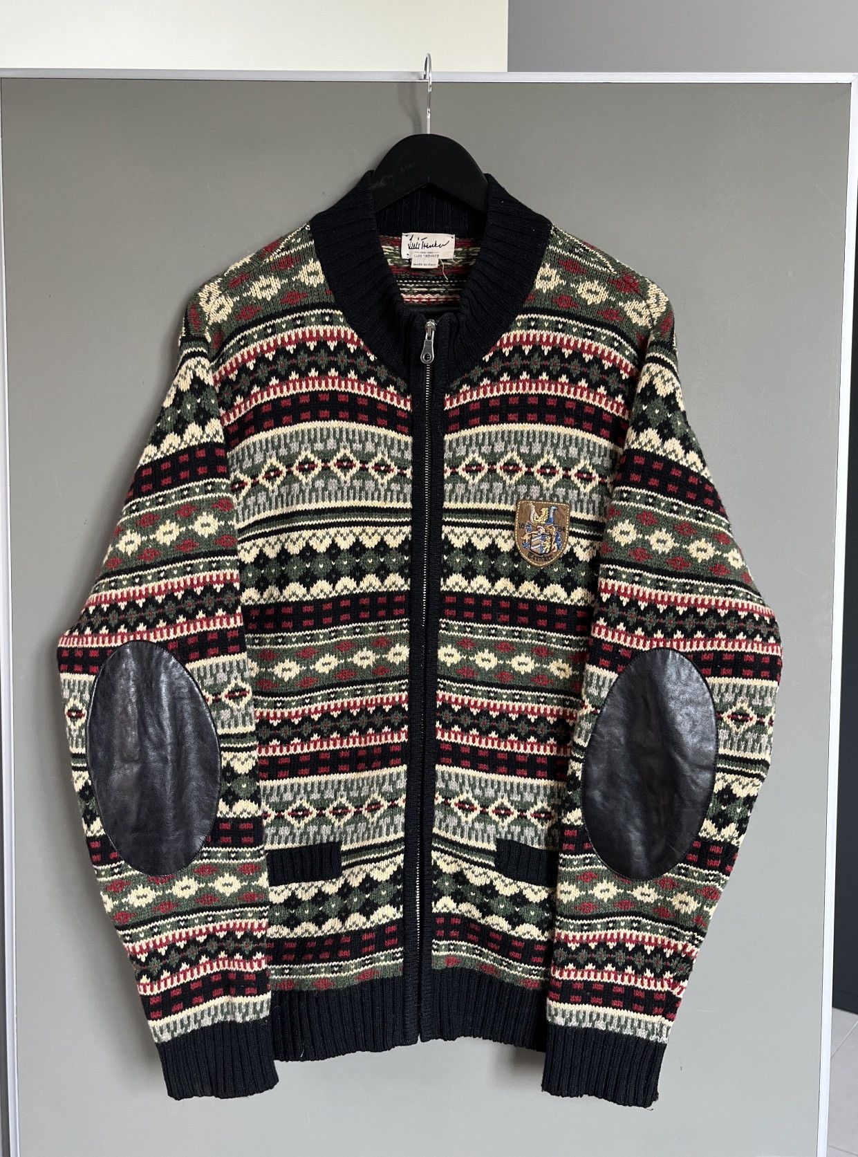 Other Luis Trenker Multicolor Ornamental Zip Wool Sweater Size US L / EU 52-54 / 3 - 1 Thumbnail
