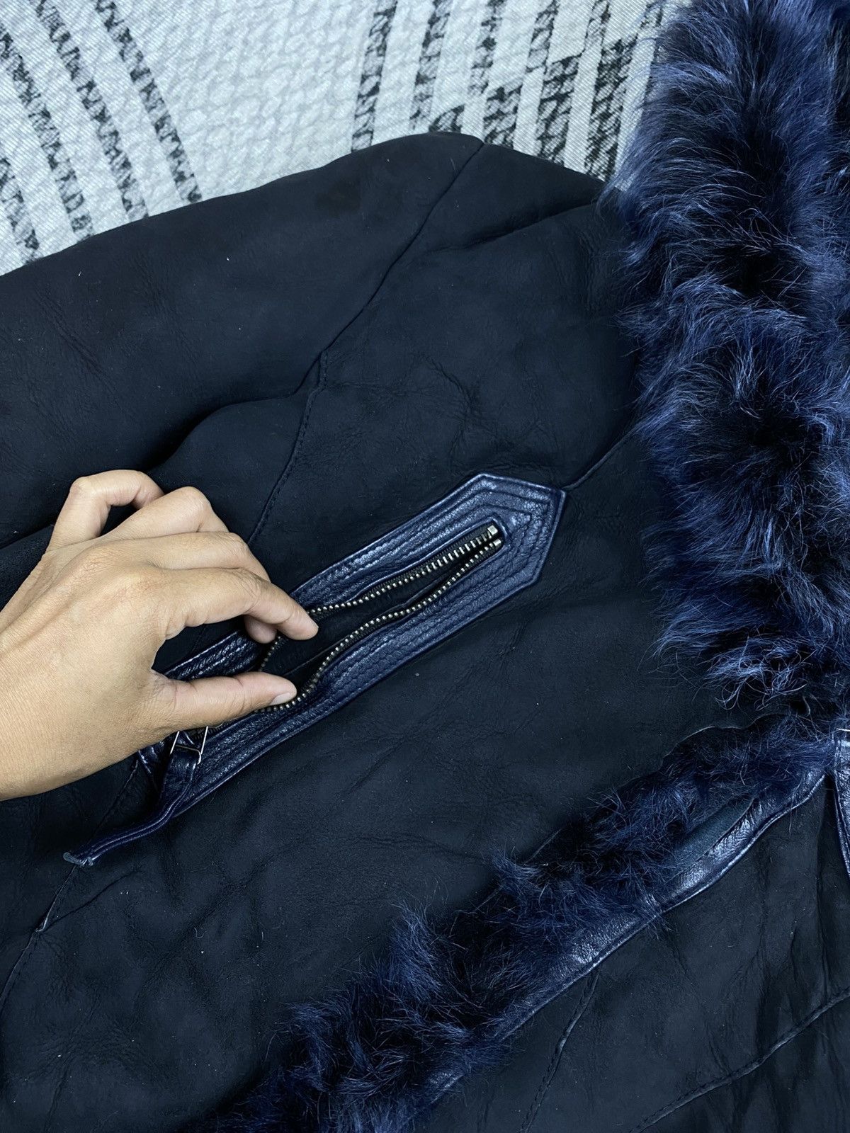If Six Was Nine 🔥Ferrara Italy Faux Fur Shearling Asymmetrical Hooded Jacket Size US S / EU 44-46 / 1 - 7 Thumbnail