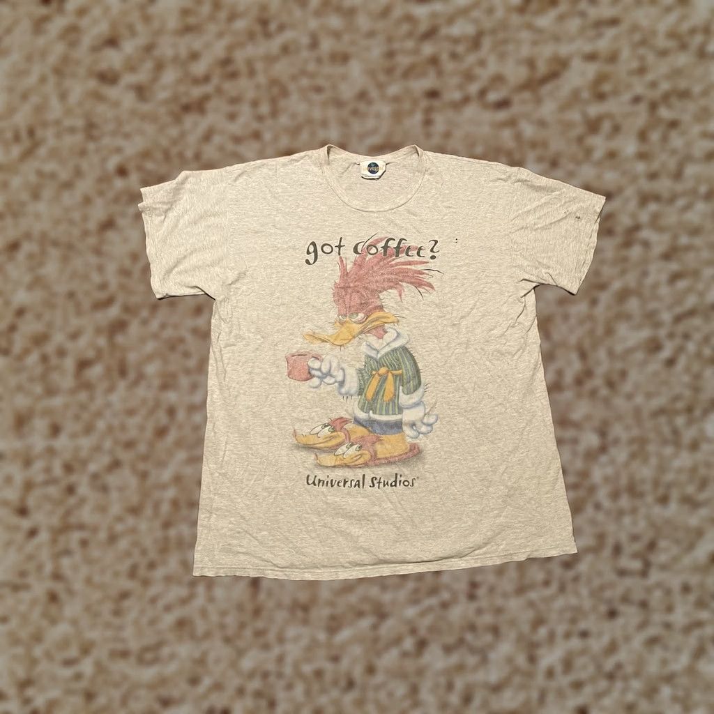 Vintage VINTAGE Universal Studios Road Runner Got Coffee? Gray Sleep Night Shirt Adult Short Sleeve Crew Neck One Size Men Size US M / EU 48-50 / 2 - 1 Thumbnail