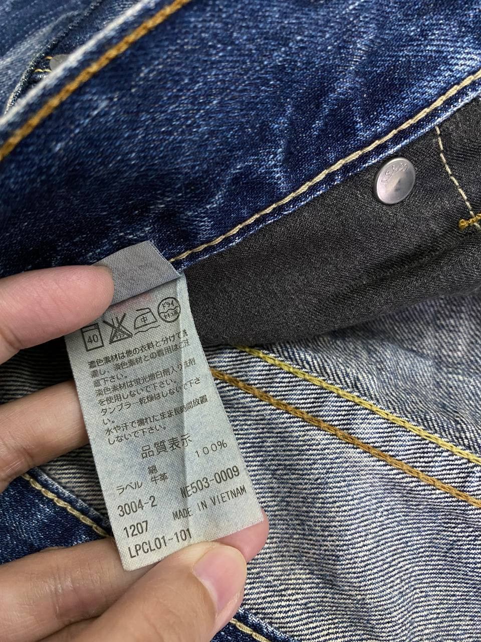 Levi's vintage levis 503 very nice faded design denim Size US 34 / EU 50 - 11 Thumbnail