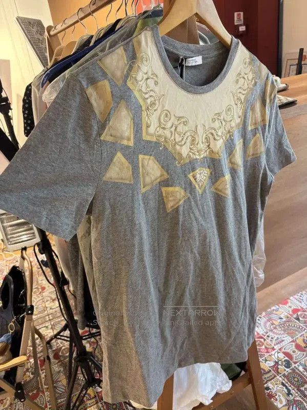 Versace Versace Summer Grey Cotton T-Shirt for Women . Size M / US 6-8 / IT 42-44 - 3 Thumbnail