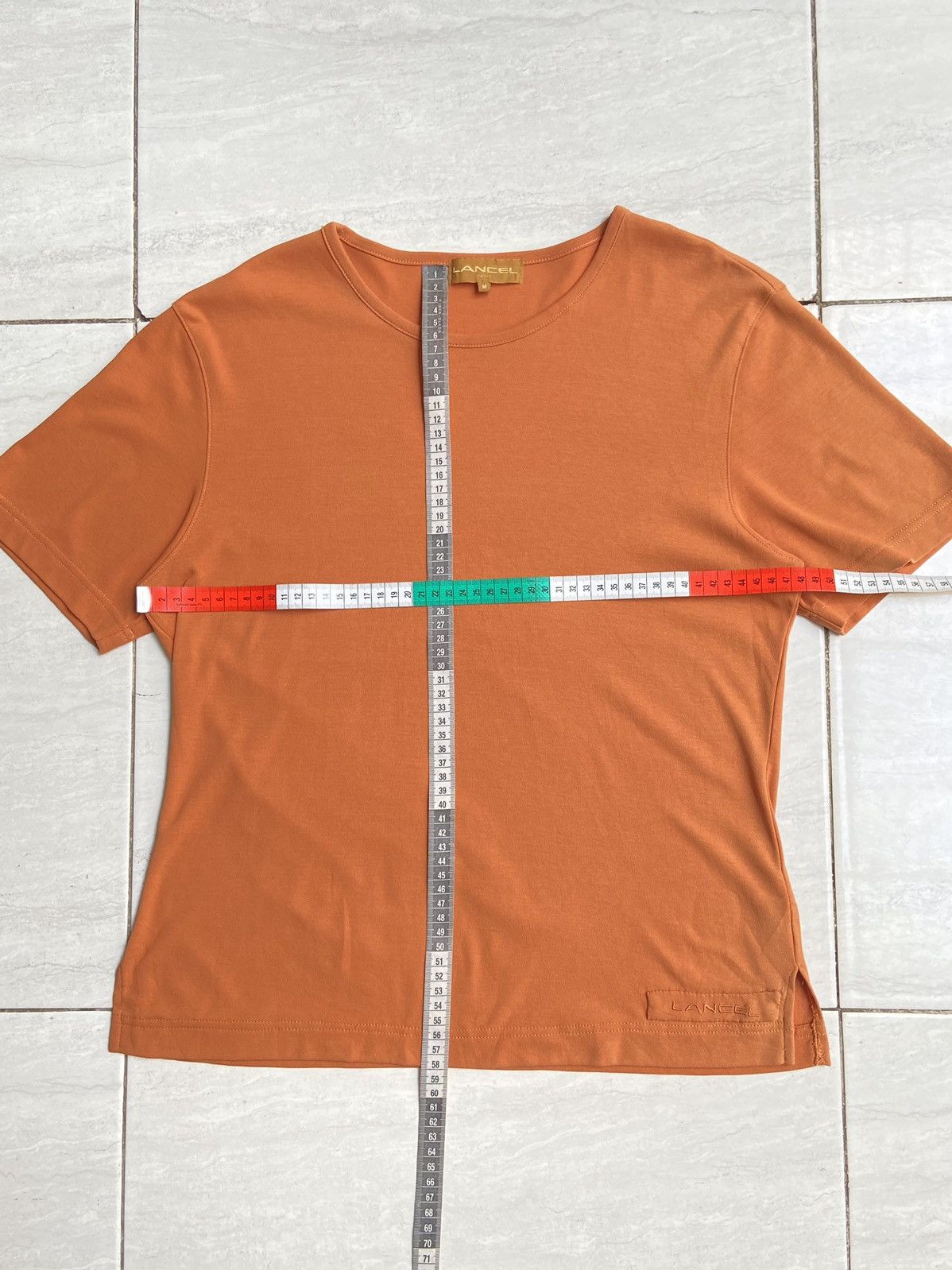 Lancel LANCEL PARIS Orange T-shirt Size US S / EU 44-46 / 1 - 2 Thumbnail