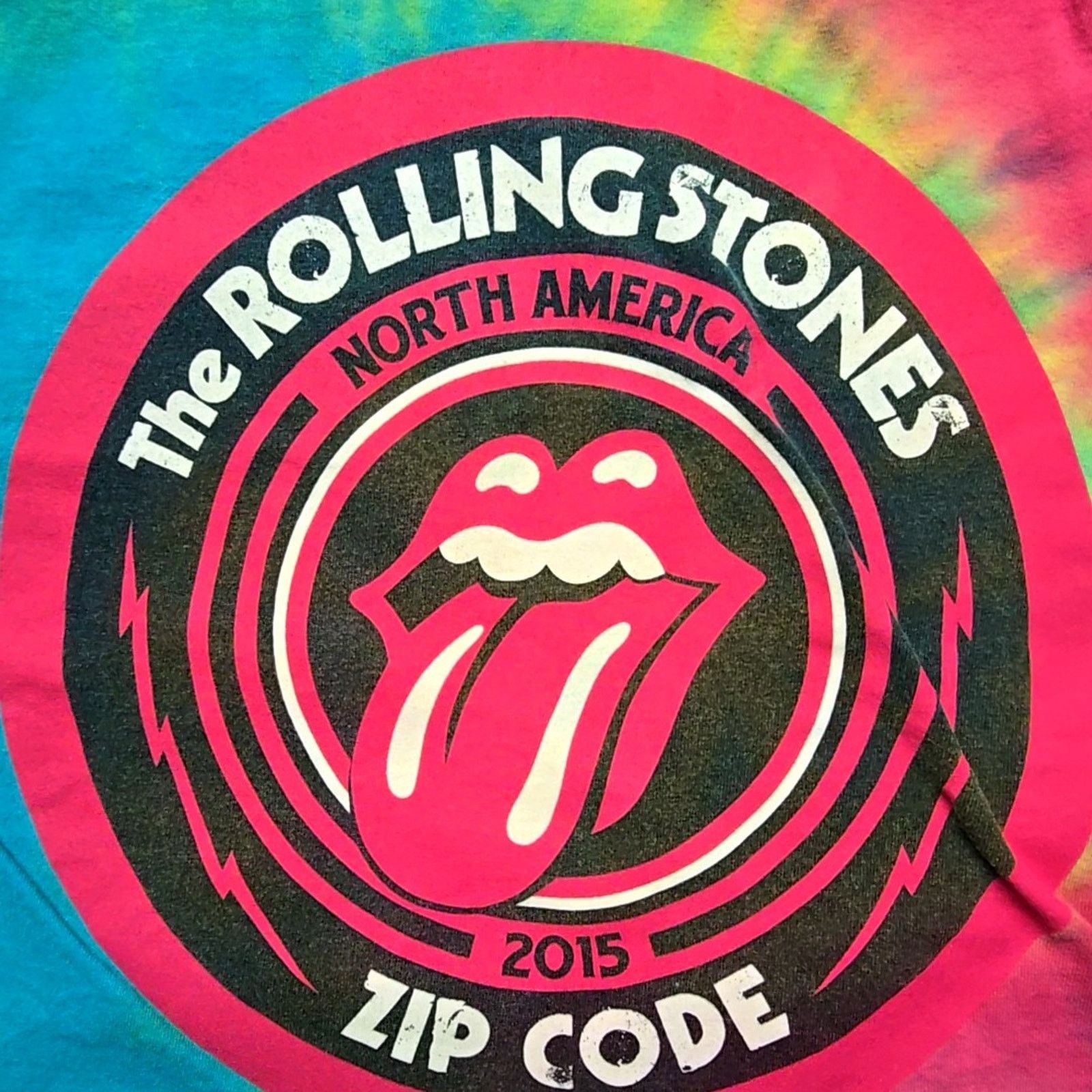 Other Rolling Stones Zip Code Tour Tie Dye Cropped Small Rock Tee Size S / US 4 / IT 40 - 2 Thumbnail