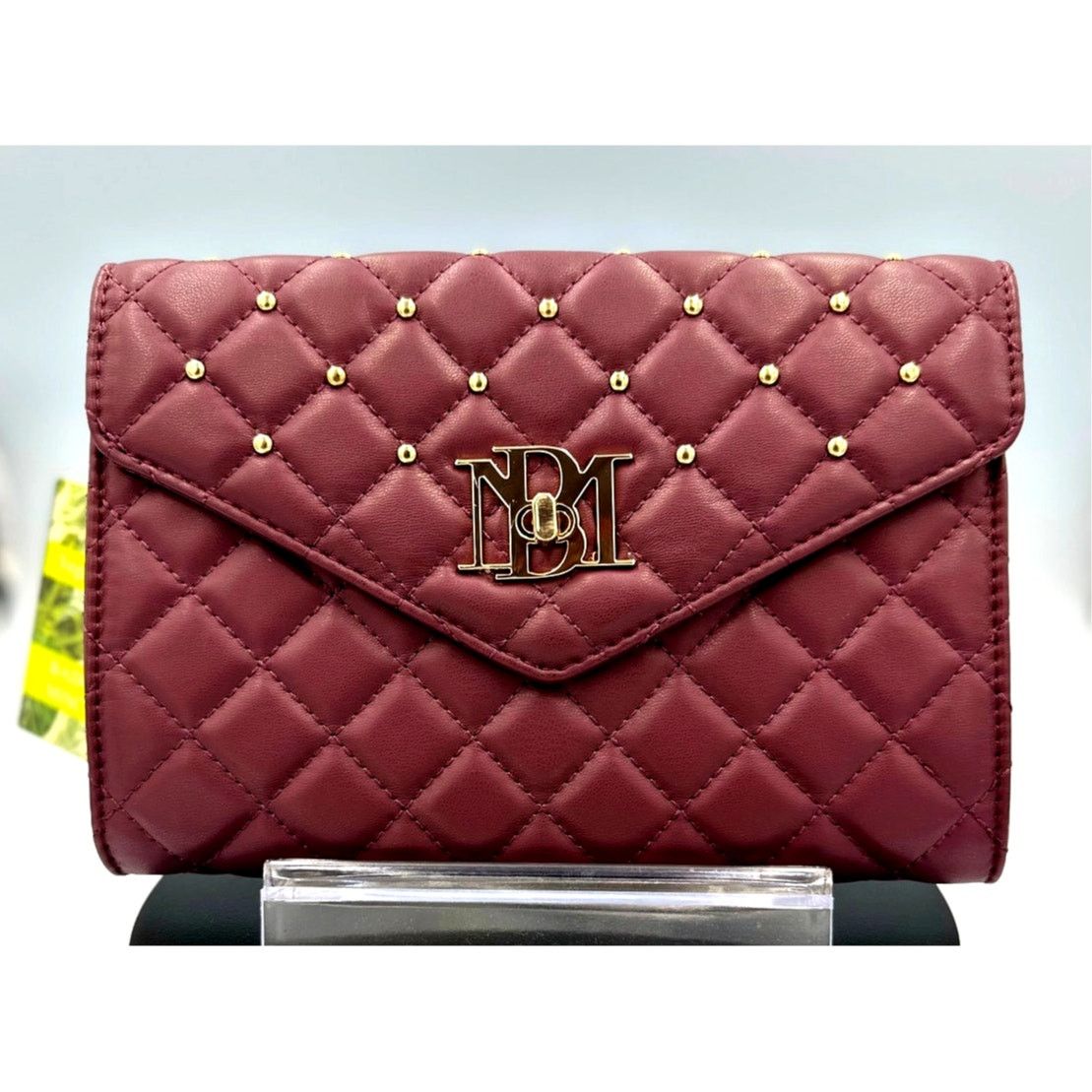 Badgley Mischka Badgley Mischka Diamond Quilt Convertible Crossbody Bag Plum Size ONE SIZE - 3 Thumbnail