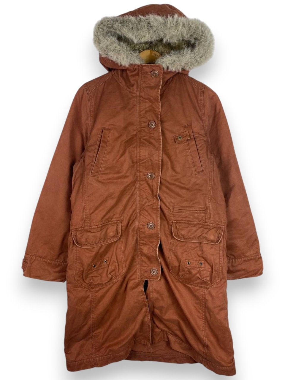 Japanese Brand japanese brand hard khakis parka jacket fur lining Size US L / EU 52-54 / 3 - 1 Thumbnail