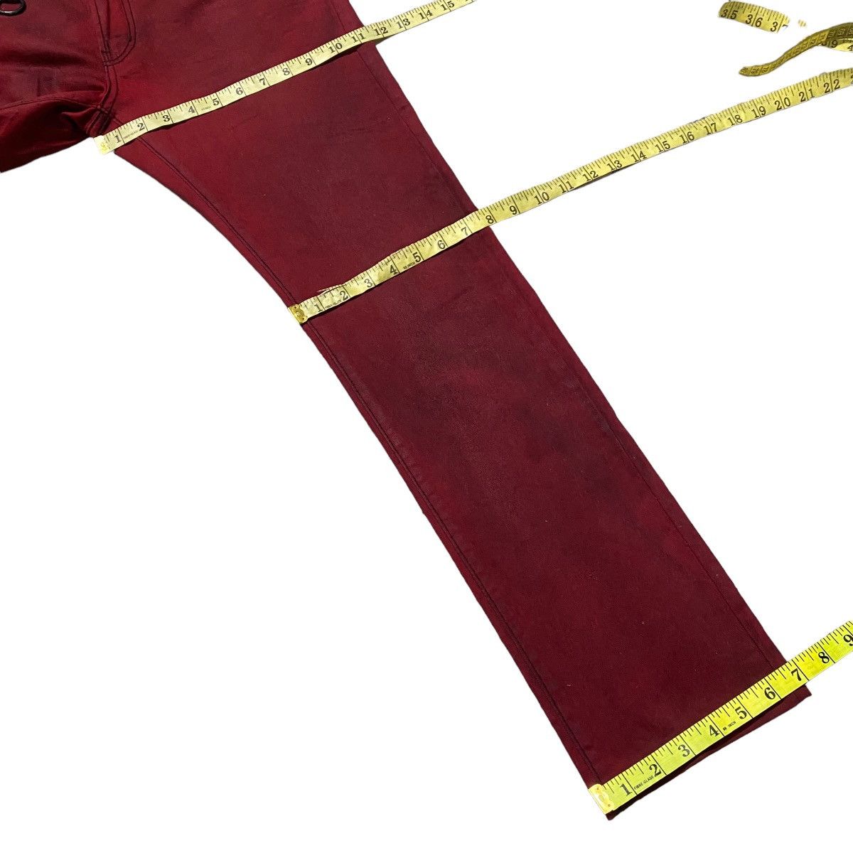 Roen RAT ROEN Blood Red Waxed Skinny Jeans Size US 32 / EU 48 - 22 Thumbnail