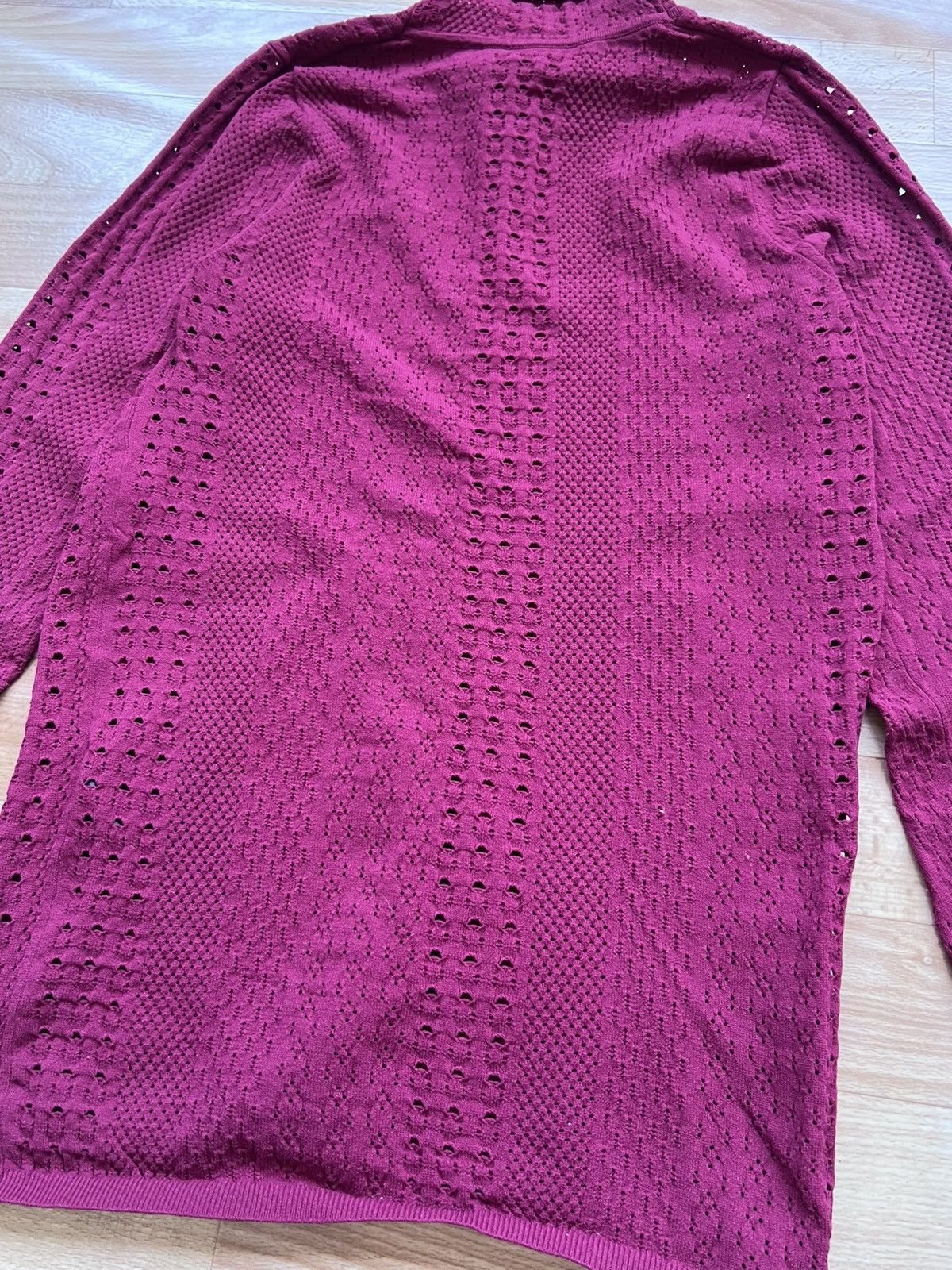 Sandro Sandro Knitted Crop Top Burgundy Size M (1) Size M / US 6-8 / IT 42-44 - 7 Thumbnail