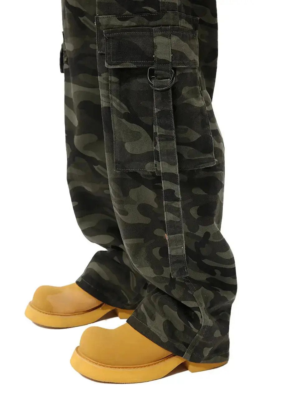 Japanese Brand Retro straight camouflage pocket jeans Size US 32 / EU 48 - 2 Thumbnail