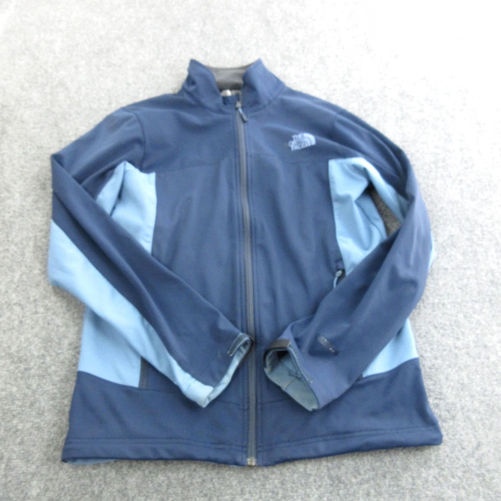 The North Face The North Face Jacket Mens S Navy Blue Softshell Fleece Lined Full Zip Trail Colorblock Size US S / EU 44-46 / 1 - 2 Thumbnail