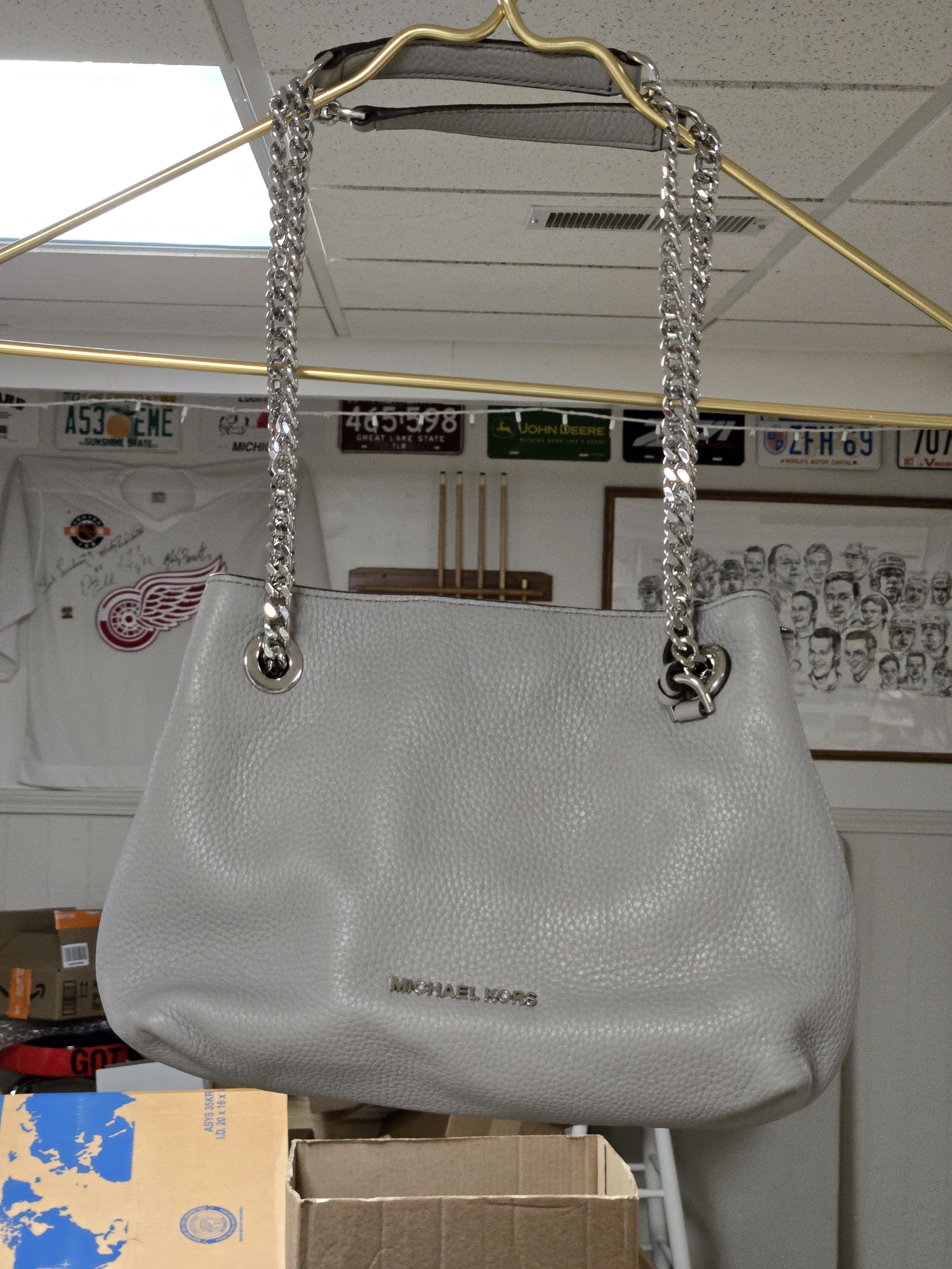 Michael Kors Michael Kors Soft Gray Satchel Handbag Size ONE SIZE - 5 Thumbnail
