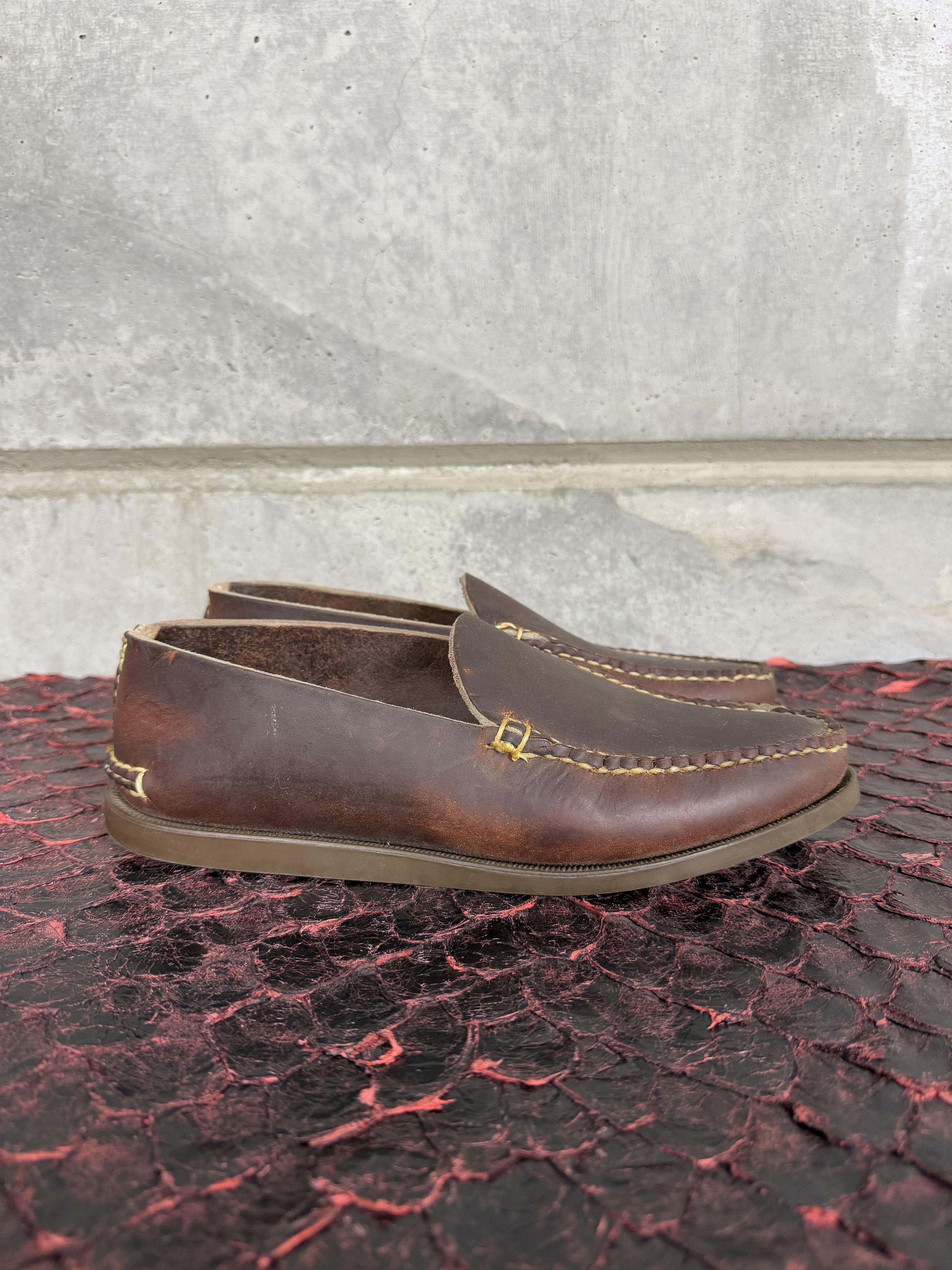 Horween Leather Oak Street Bootmakers Brown Leather Slip Moc Size US 9 / EU 42 - 1 Thumbnail