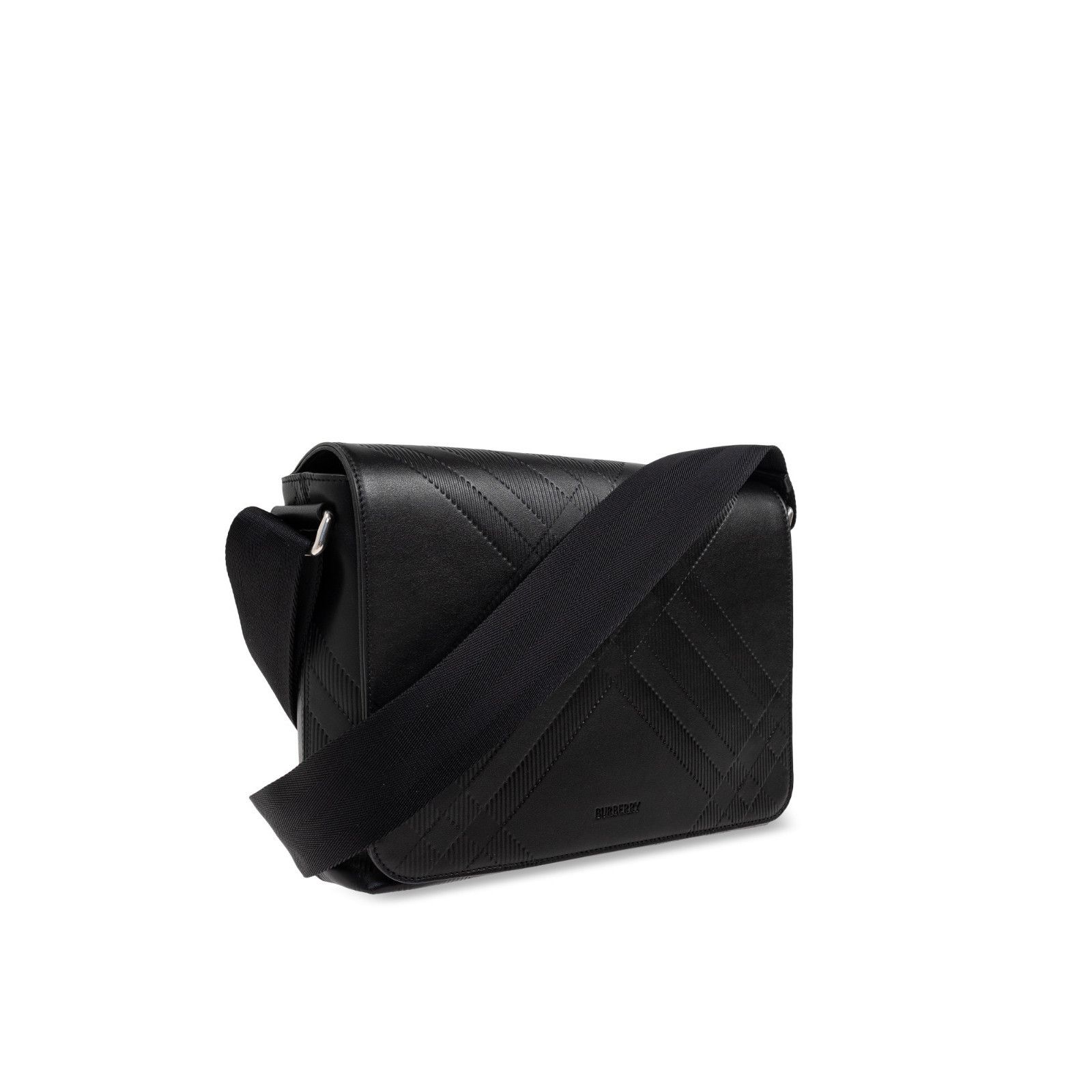Burberry BURBERRY Black Leather Messenger Bag New Size ONE SIZE - 3 Thumbnail