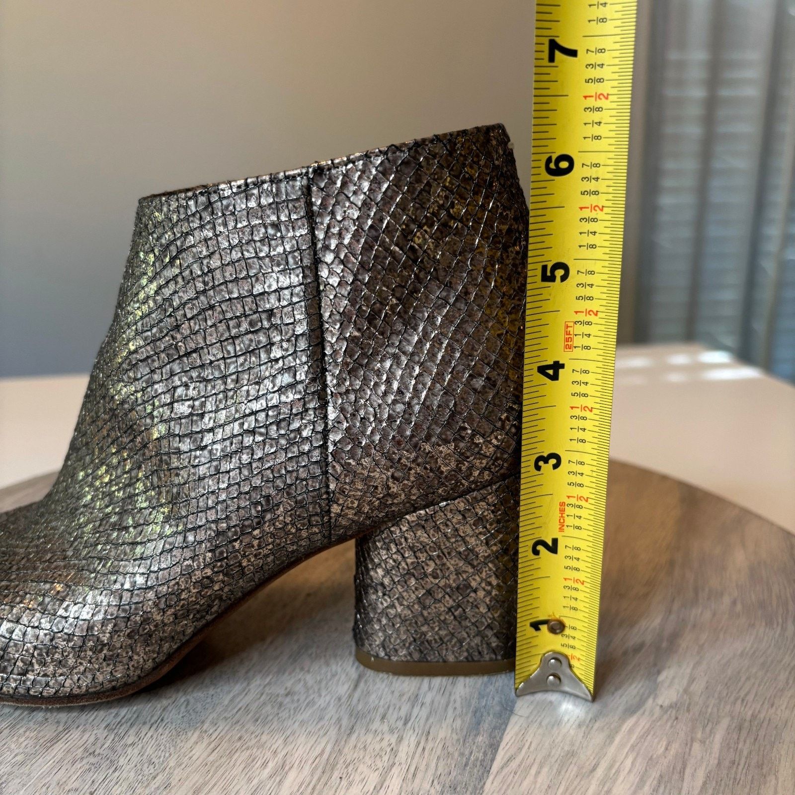 Maison Margiela Maison Margiela Metallic Snakeskin Peep Toe Ankle Boots Sz 8 Size US 8 / IT 38 - 12 Thumbnail