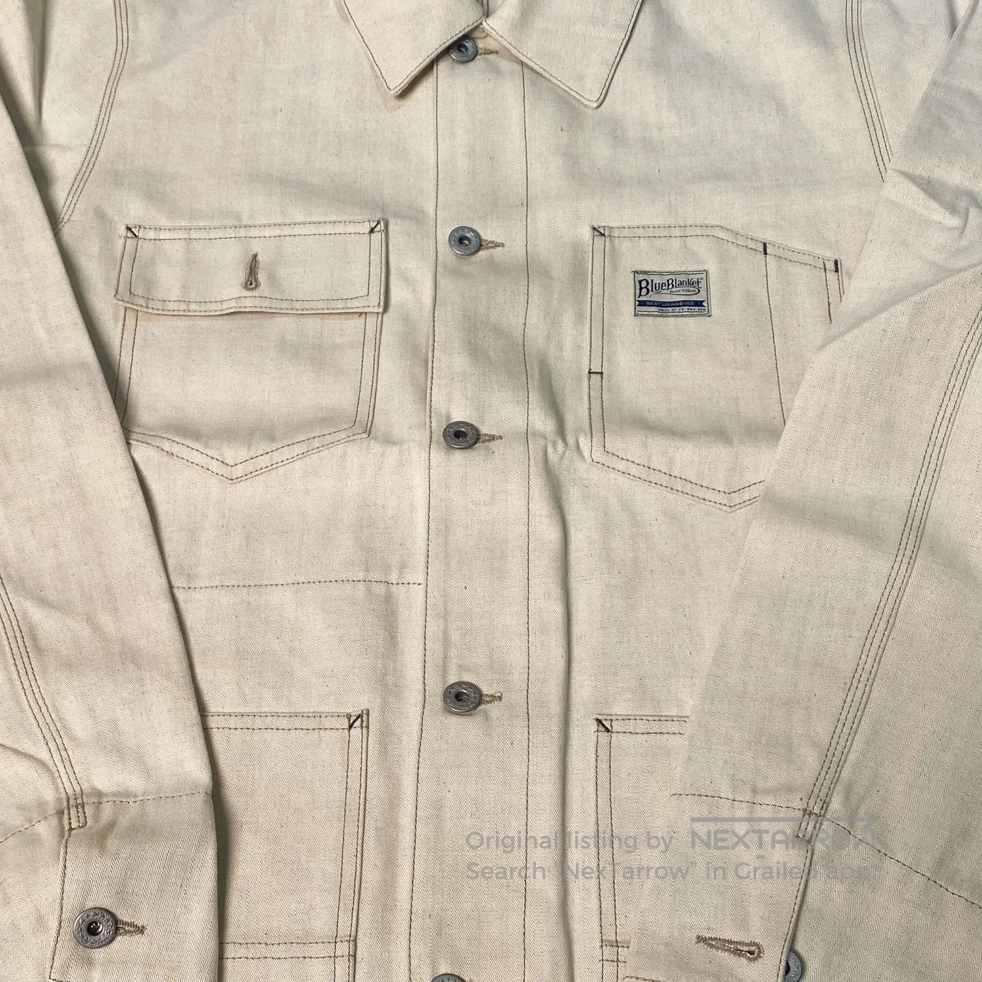 Blue Blanket Blue Blanket White Selvedge Denim Coverall. Size US XL / EU 56 / 4 - 4 Thumbnail
