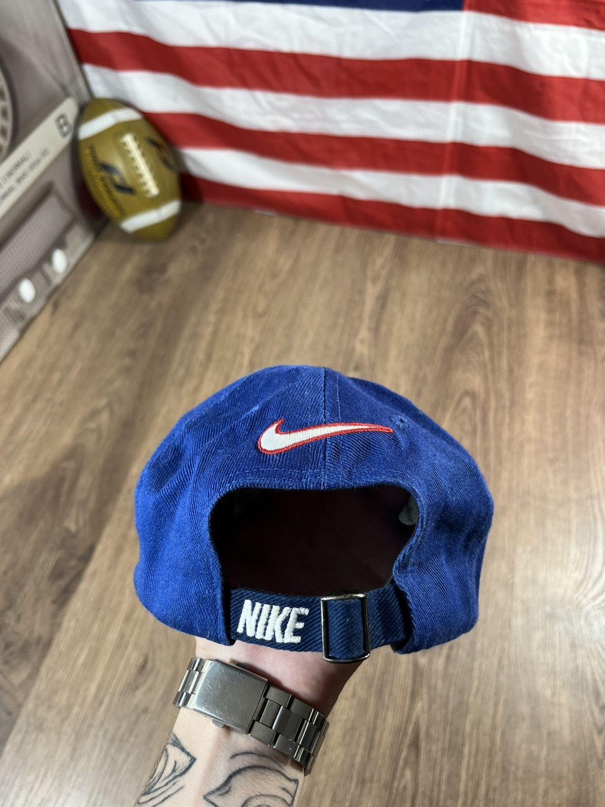 Nike Vintage 90s Rangers Football Soccer Cap Hat Rare Size ONE SIZE - 5 Thumbnail
