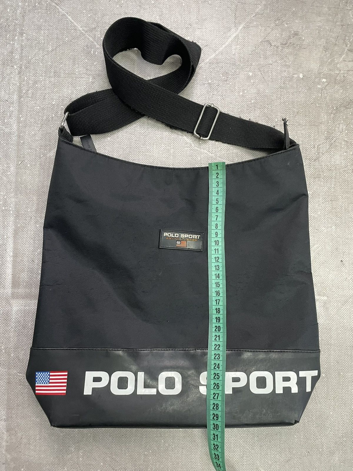Polo Ralph Lauren Polo black leather belt classic messenger vintage style Size ONE SIZE - 14 Thumbnail