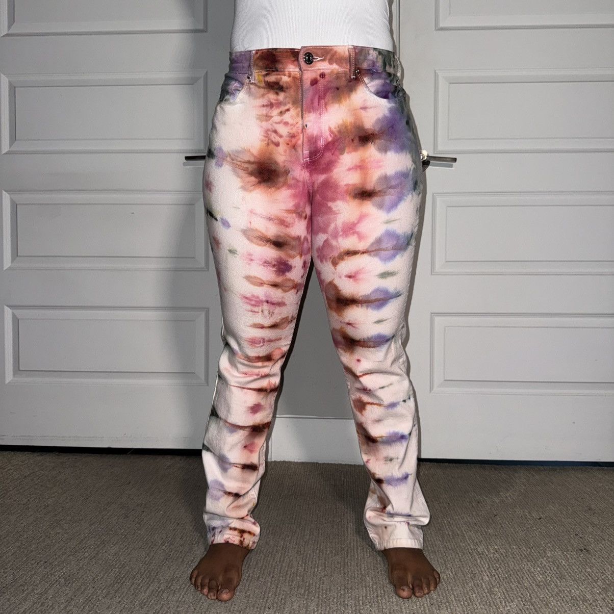 Lee Custom Tie-Dye Lee Slim Straight Jeans Size 30" / US 8 / IT 44 - 2 Thumbnail