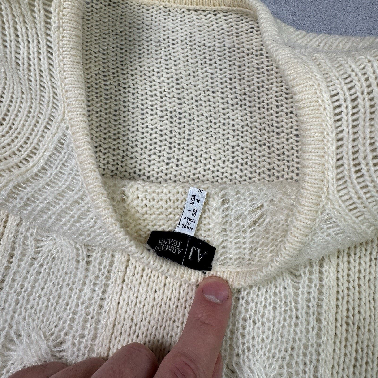 Armani Armani Jeans Women Sweater Milk Beige Size US 4 IT 38 Wool Size XS / US 0-2 / IT 36-38 - 11 Thumbnail