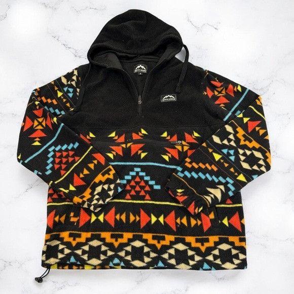 Other Massive Outdoor Geometric Multicolor Print Fleece Black Hood Size US S / EU 44-46 / 1 - 1 Thumbnail