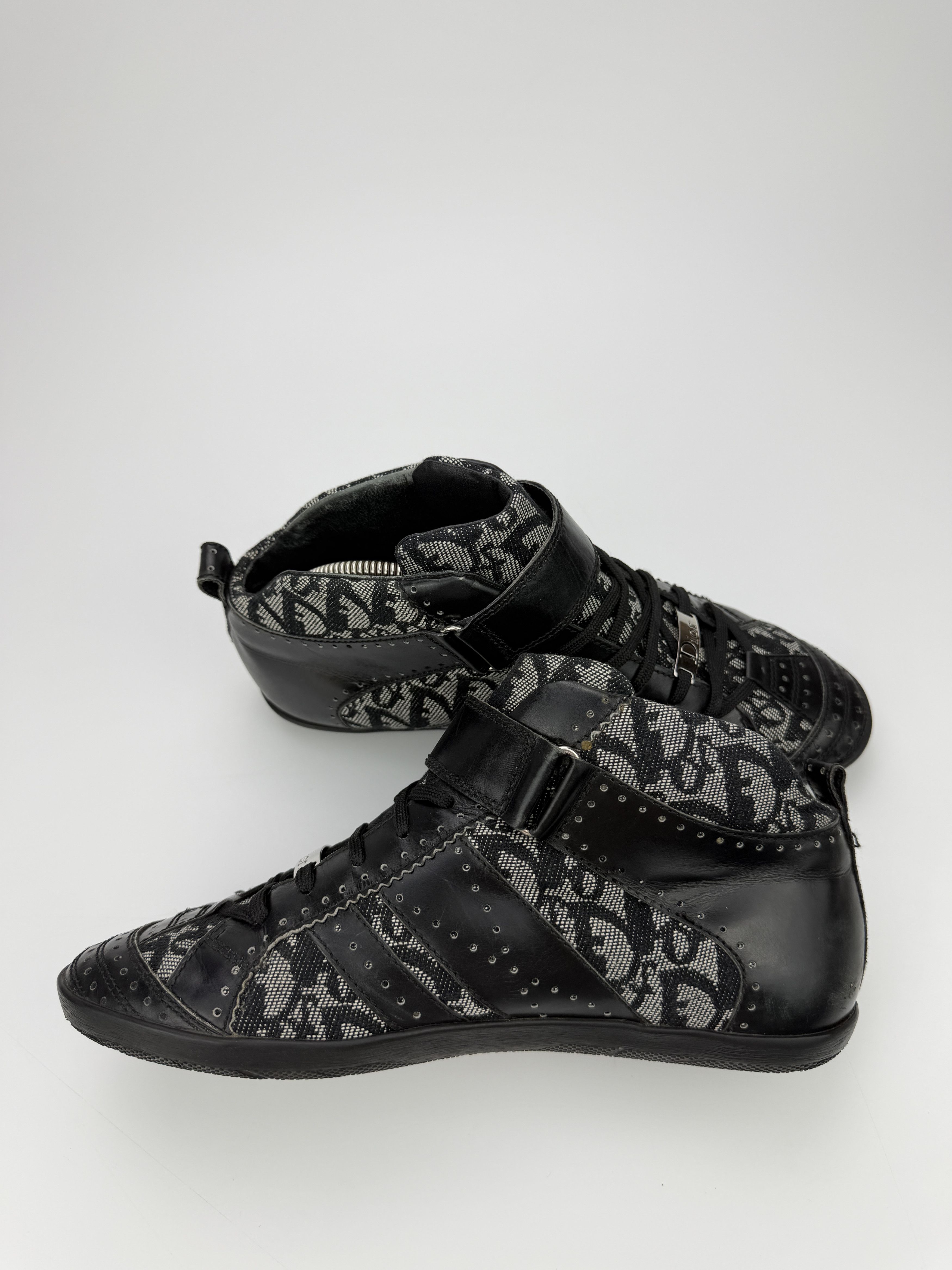Dior Vintage Dior Mid Monogram Leather Sneakers Shoes Size US 6.5 / EU 39-40 - 8 Thumbnail