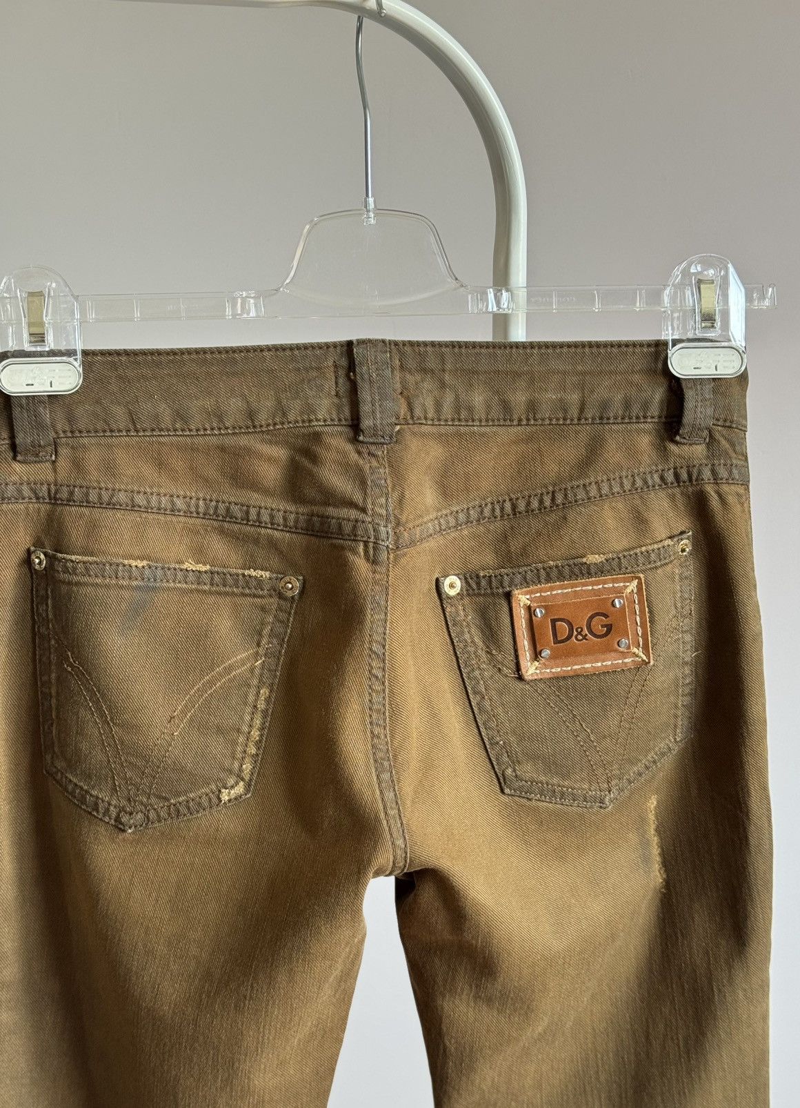 Dolce & Gabbana Dolce Gabbana Jeans 26 Brown Polyester Stretch Pants Vintage Size 26" / US 2 / IT 38 - 2 Thumbnail