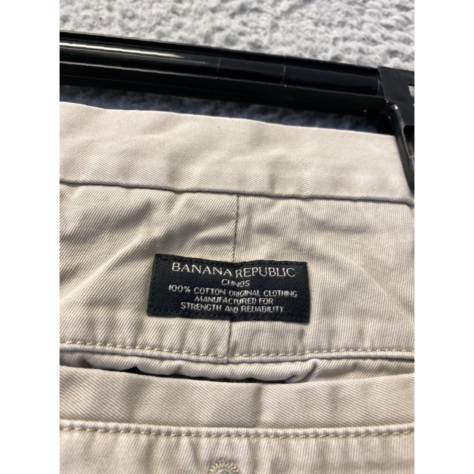 Banana Republic BANANA REPUBLIC Athletic Fit Chino Pants Mens 30x30 Tan Slimming Regular Cotton Blend Size US 30 / EU 46 - 7 Thumbnail