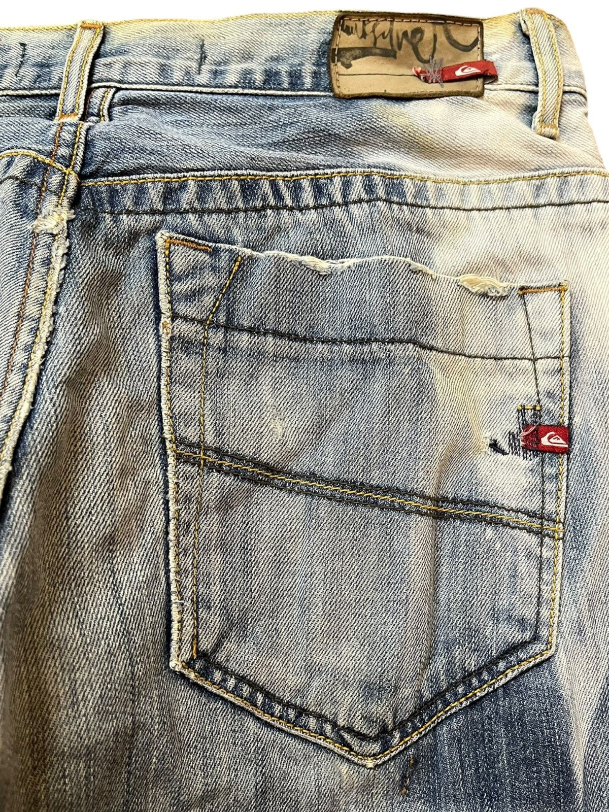 Quiksilver Vintage Quik Jean By Quiksilver Acid Wash Loose Denim Size US 31 - 9 Thumbnail