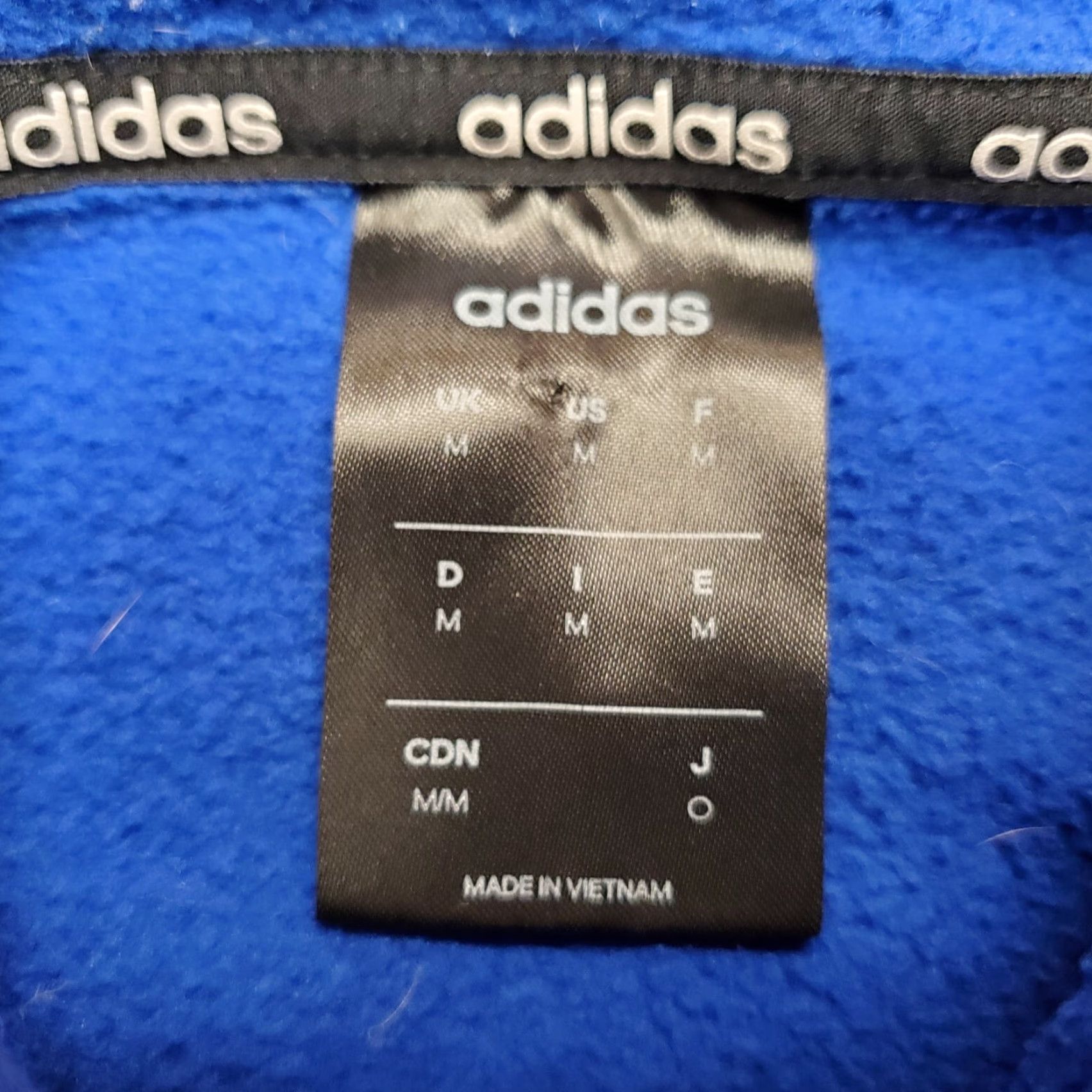 Adidas Adidas Hoodie Mens M Blue Spellout Logo Front Long Sleeve Hooded Pullover Size US M / EU 48-50 / 2 - 3 Thumbnail