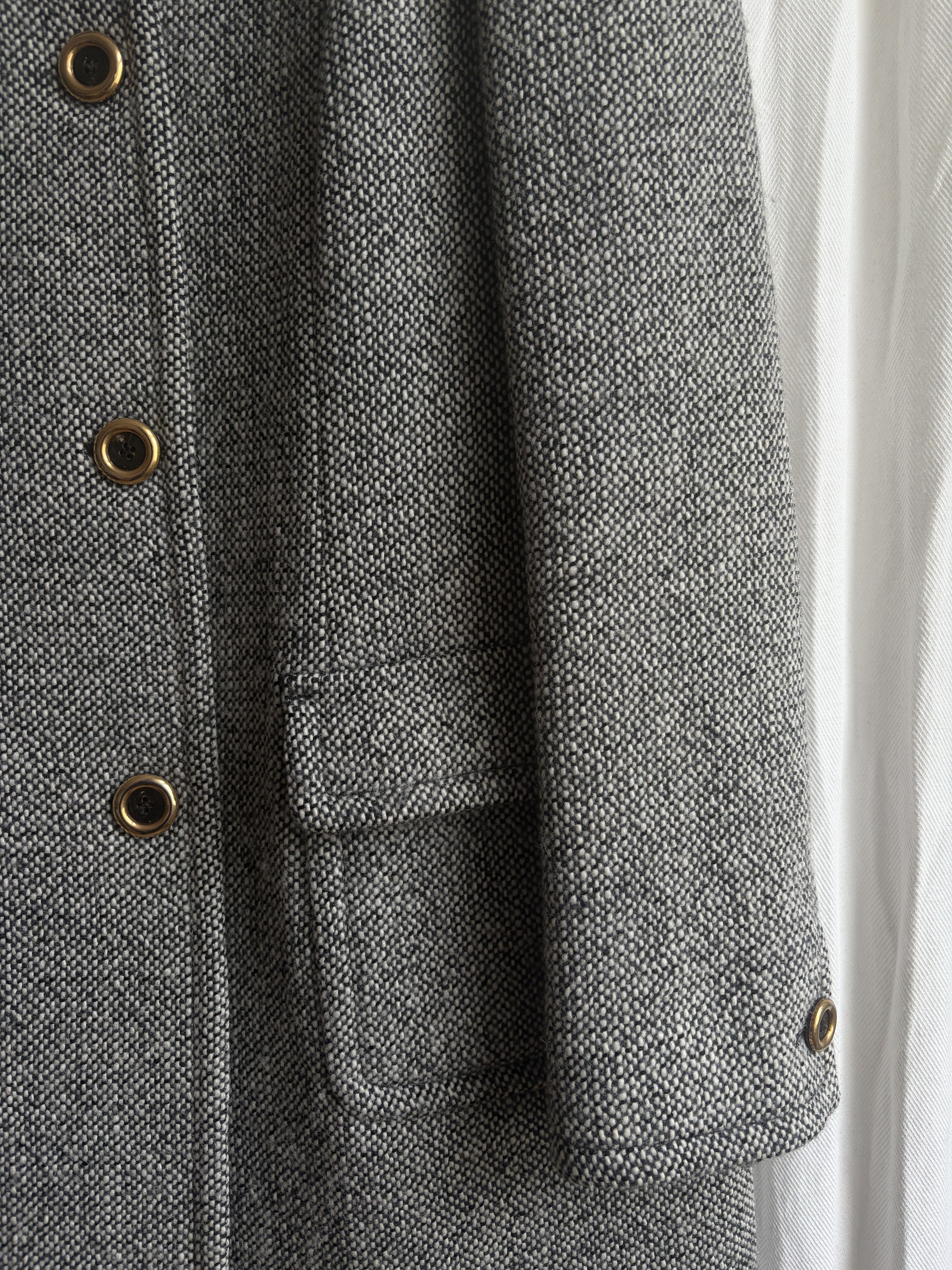 Miu Miu AW11 Tweed Wool Coat Size L / US 10 / IT 46 - 3 Thumbnail