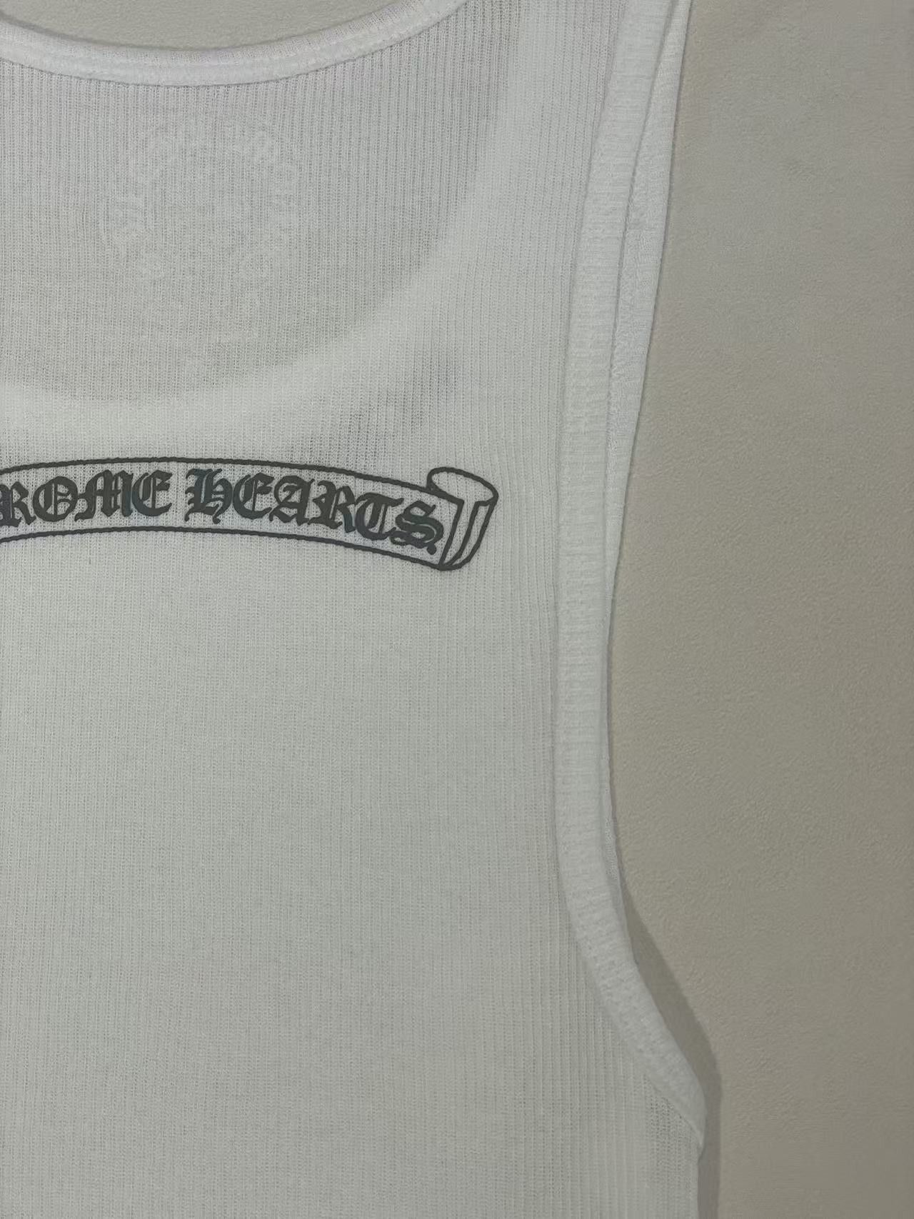 Chrome Hearts Chrome Hearts Neck Logo White Tank Top Size M / US 6-8 / IT 42-44 - 12 Thumbnail