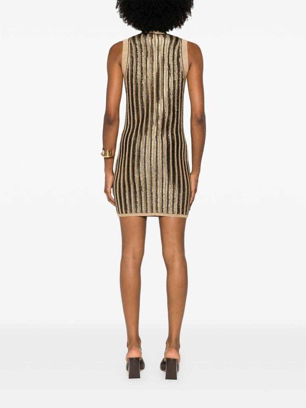 Tom Ford o1y0126 Midi Dress in Gold/Black Size L / US 10 / IT 46 - 3 Thumbnail