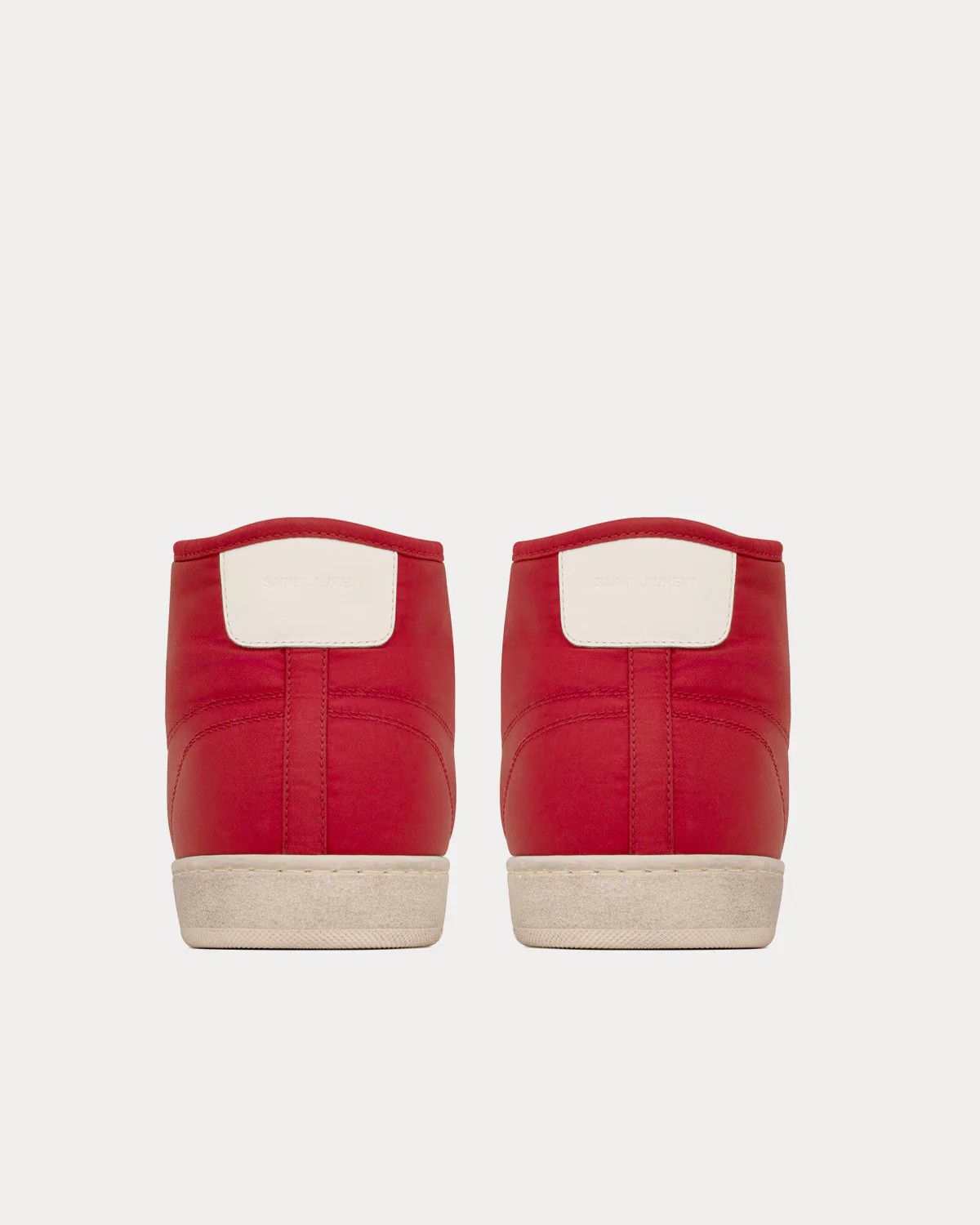 Saint Laurent Paris o1y0325 Logo Hi-Top Sneakers in Red Size US 7 / EU 40 - 4 Thumbnail