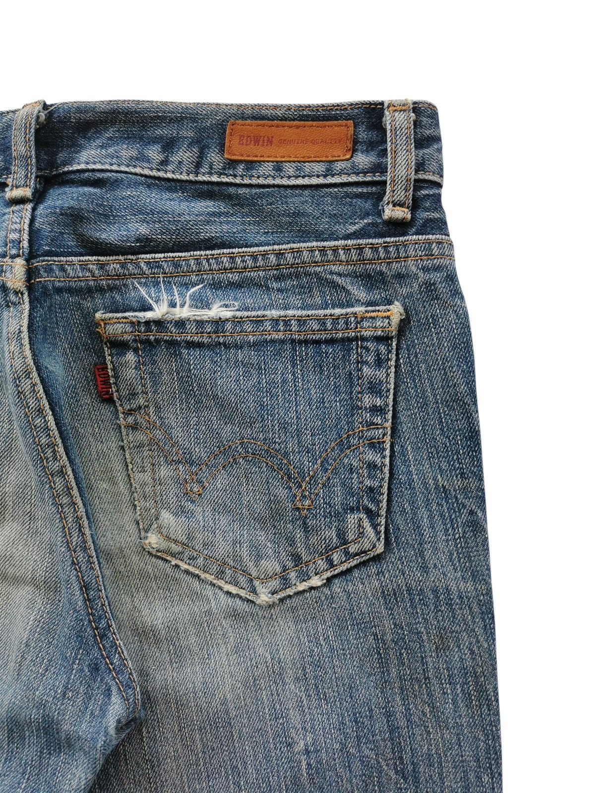 Tornado Mart Thrashed Miss Edwin Flare Denim Jeans Size 28" / US 6 / IT 42 - 6 Thumbnail