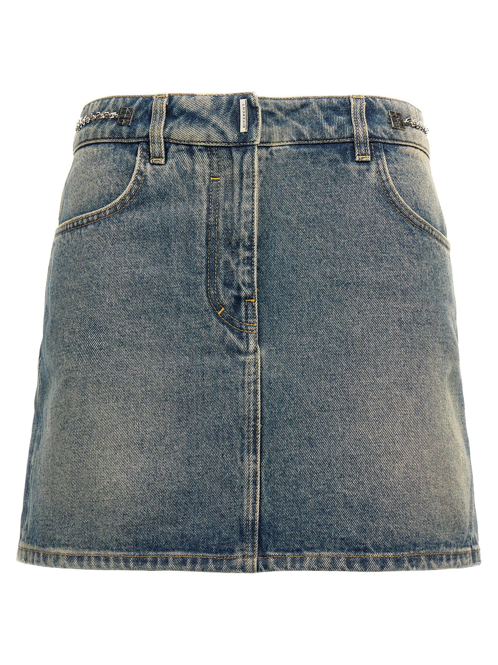 Givenchy Denim Mini Skirt Size 26" / US 2 / IT 38 - 1 Thumbnail