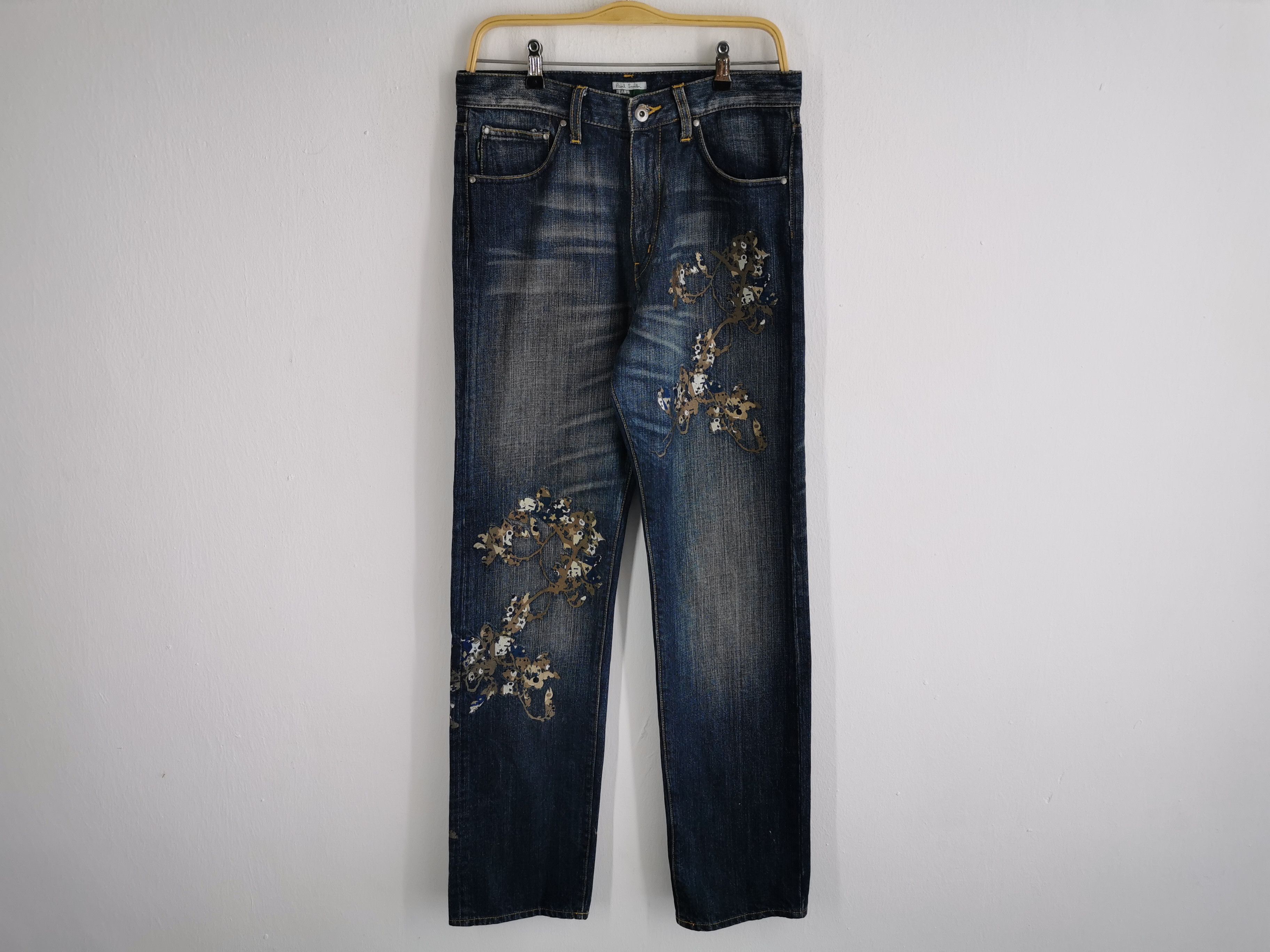 Paul Smith Paul Smith Embroidery Floral Denim Waist 29 Size US 29 - 2 Thumbnail
