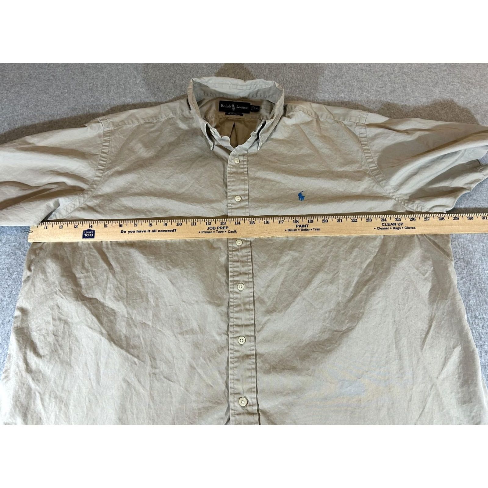 Ralph Lauren Ralph Lauren Shirt Men 2XL Beige Short Sleeve Button Classic Fit XXL Polo Casual Size US XXL / EU 58 / 5 - 3 Thumbnail