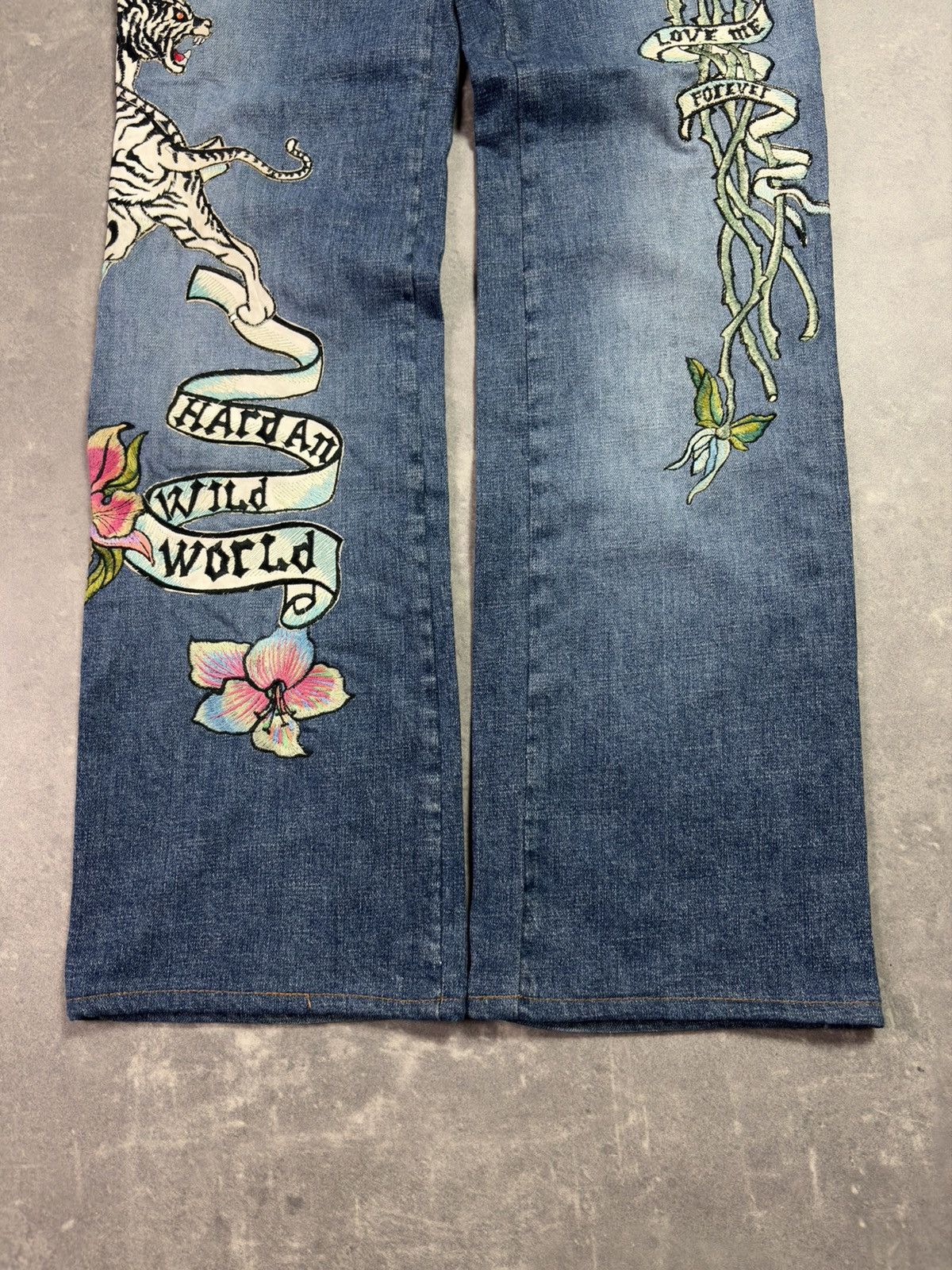 Roberto Cavalli SS03 Roberto Cavalli Tattoo Denim Jeans 30 32 Rare 00s Size US 30 / EU 46 - 6 Thumbnail