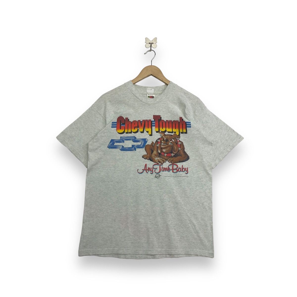 image of Motoratory x Vintage Chevrolet Chevy Tough 90’S T-Shirt in Black, Men's (Size Medium)
