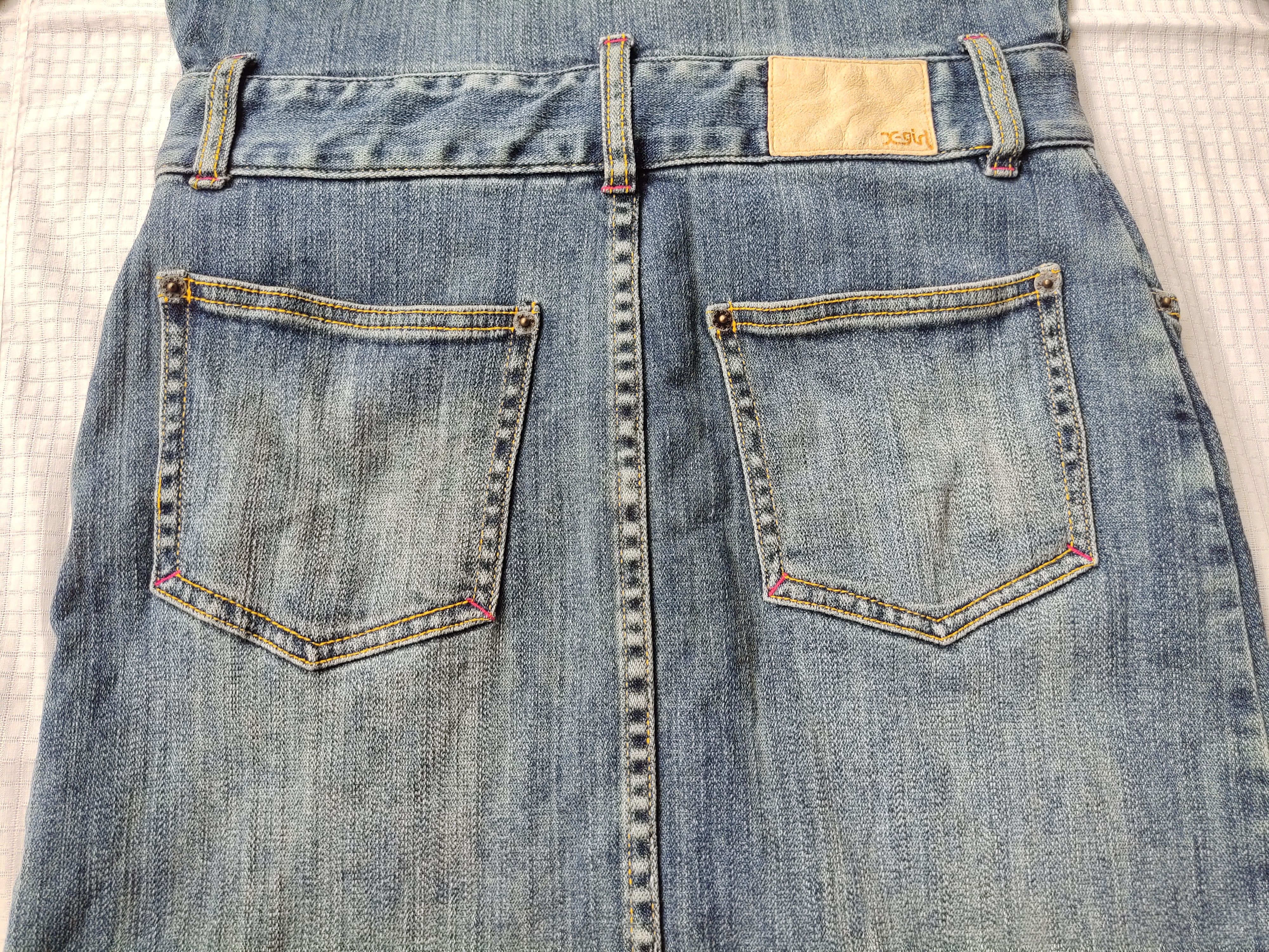Japanese Brand × X-Girl (D34) X-Girl Japan Stretch Denim Short Dress 3/4 Sleeve Sz 1 Size S / US 4 / IT 40 - 10 Thumbnail