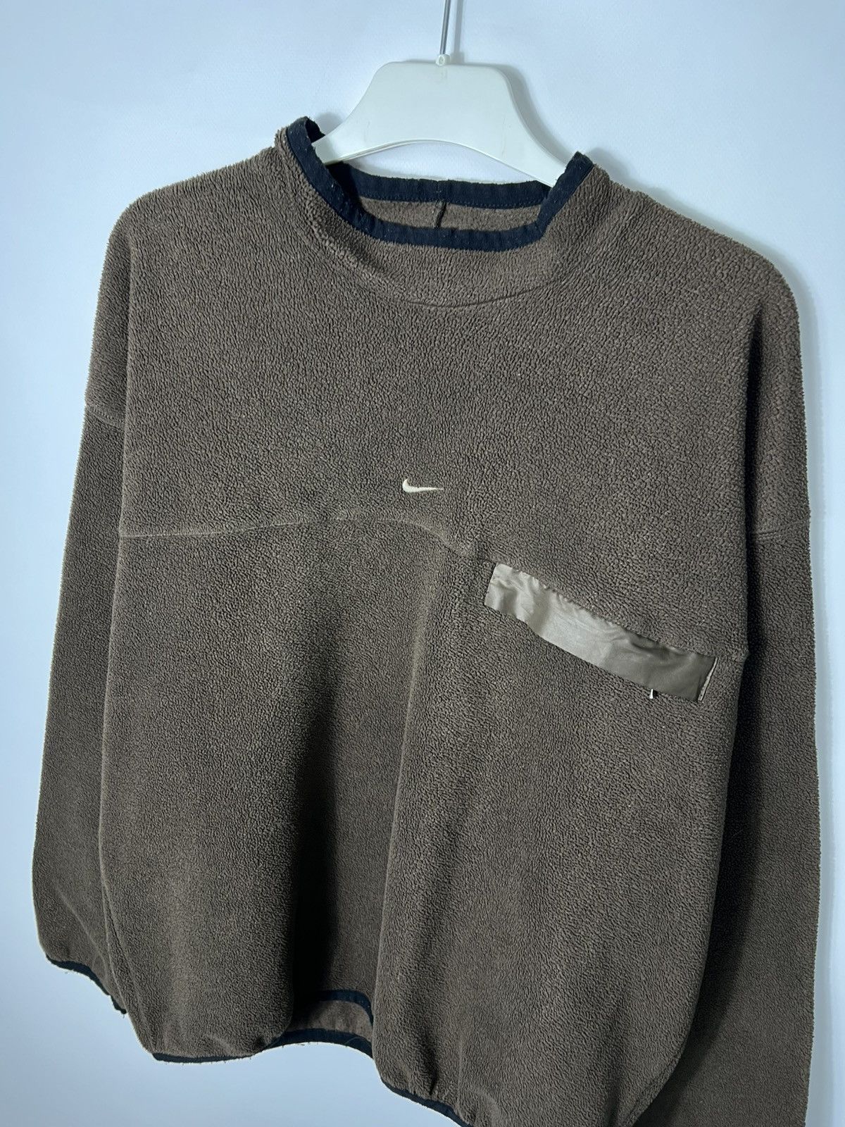 Nike Vintage rare Nike Centre Swoosh Oversized Fleece Sweatshirt Size US L / EU 52-54 / 3 - 2 Thumbnail