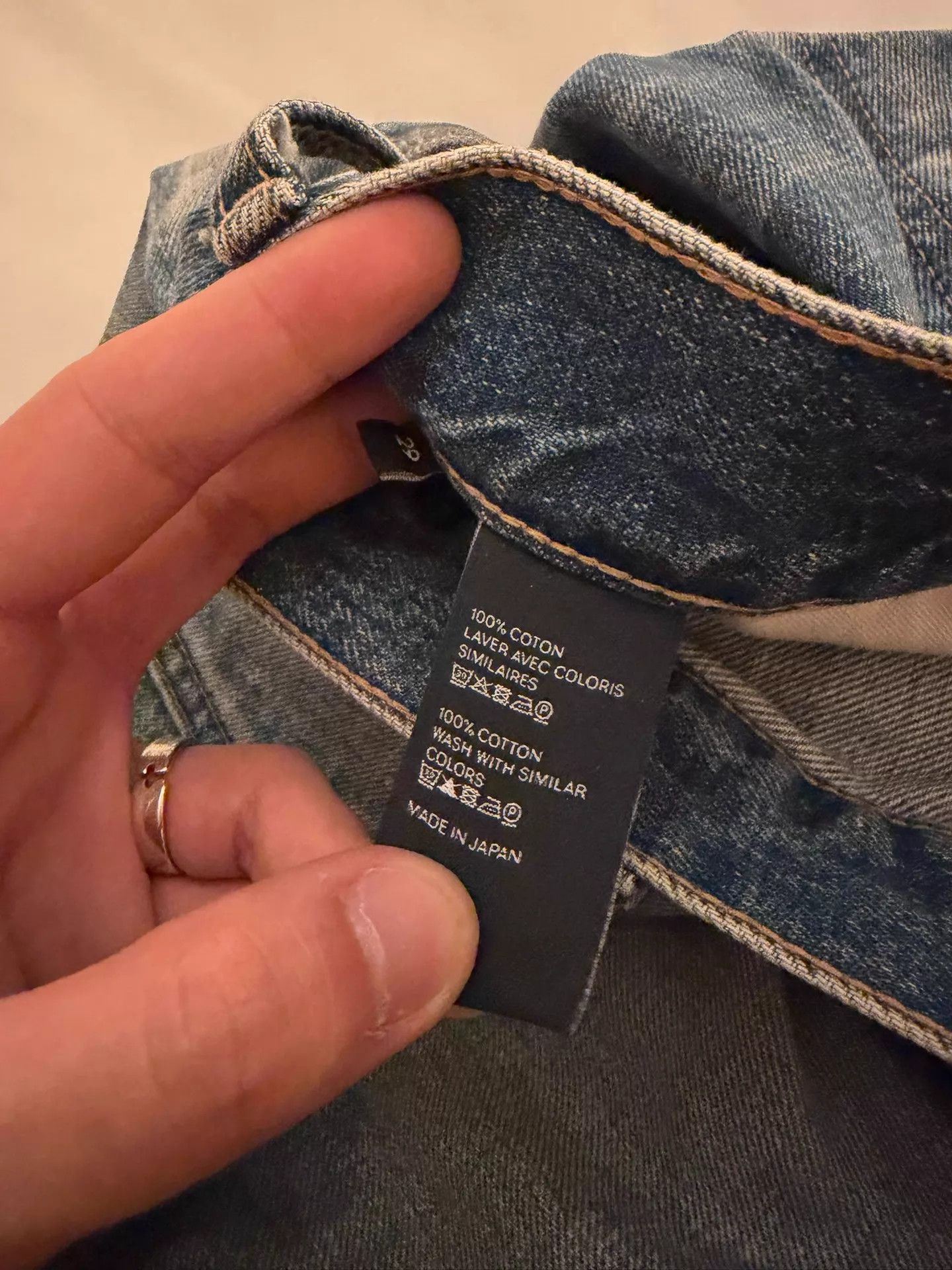 Celine Celine 22FW Wesley Tassel Hem Straight Denim Jeans Size 29 Size 29" - 6 Thumbnail