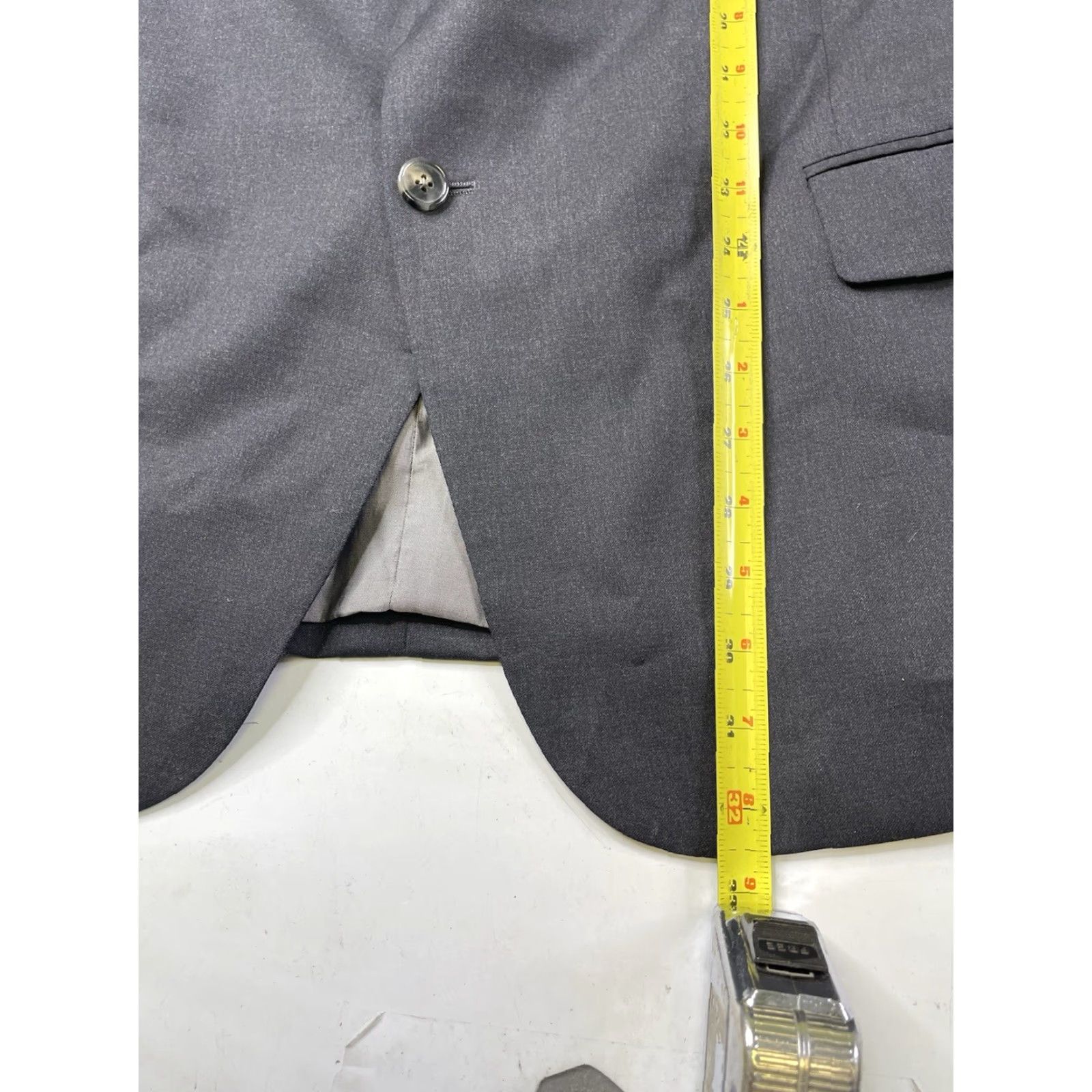 Hart Schaffner Marx Hart Schaffner Marx Blazer 50R New York Fit Sport Gray Wool Sport Coat Jacket Size 50R - 7 Thumbnail