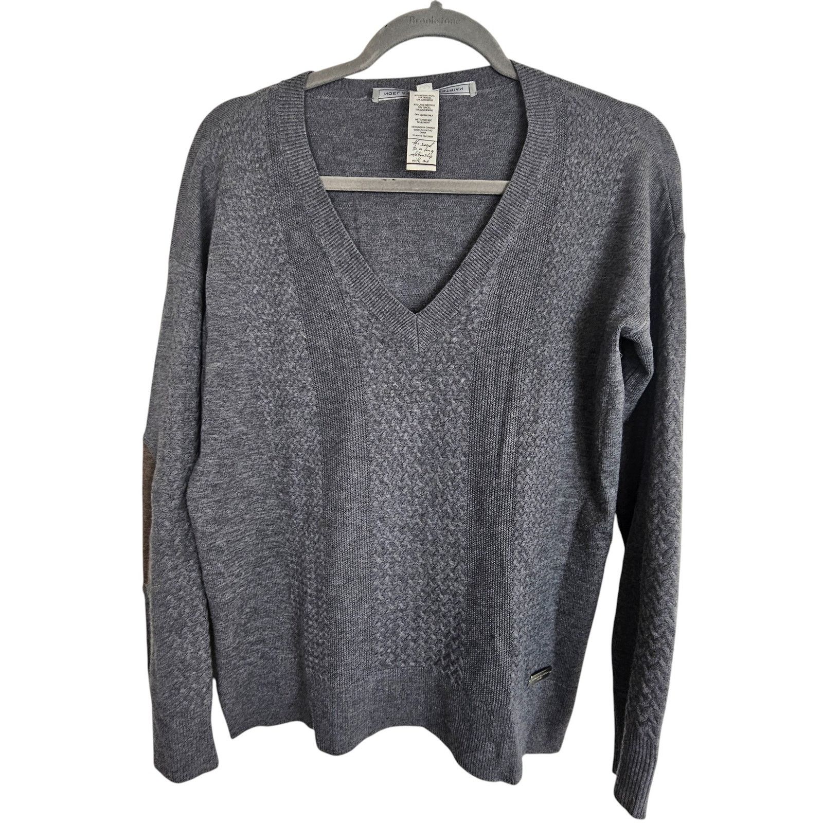 NOLLEY'S Noel Asmar Wool Cashmere V-Neck Sweater S Equestrain Preppy Size S / US 4 / IT 40 - 1 Thumbnail
