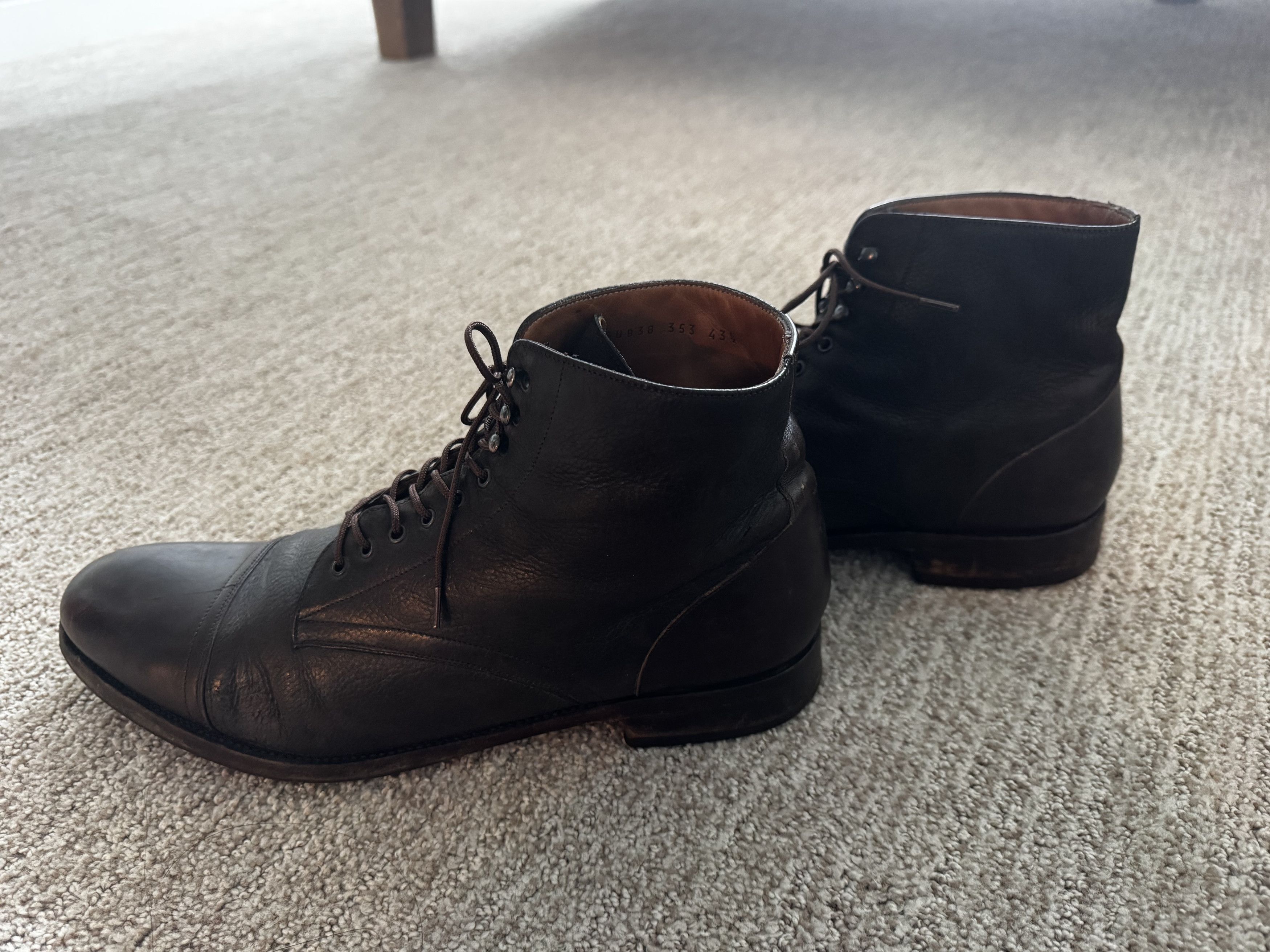 Giorgio Armani Vintage Giorgio Armani Leather Boots Mens Size 10.5 Size US 10.5 / EU 43-44 - 5 Thumbnail